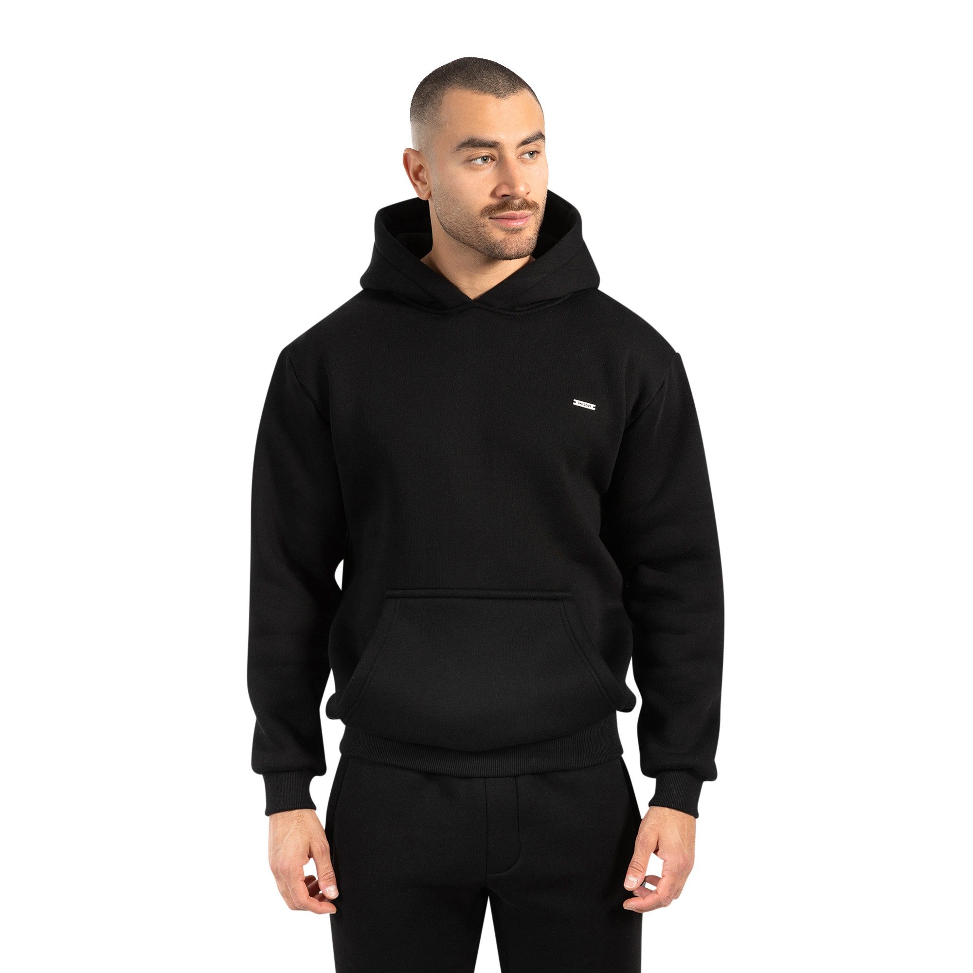 Smilodox Hoodie Ilyas, Regular Fit Kapuzen Pullover, weicher Stoff, Metallabel hochwertig & komfortabel vielseitiges Sweatshirt Bündchen Sport Alltag