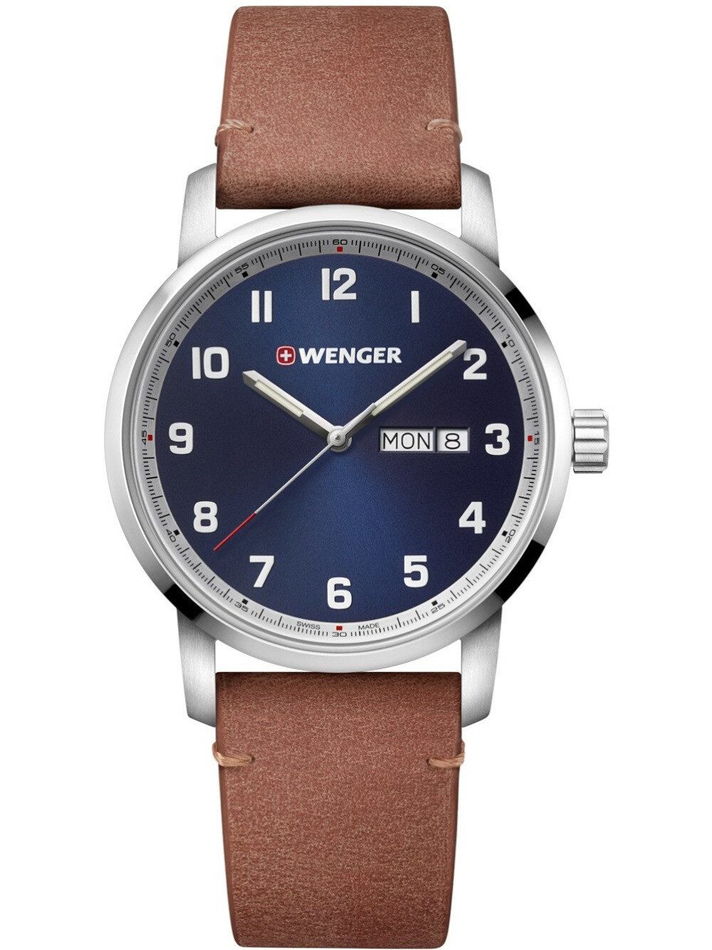 Quarzuhr Wenger 01.1541.114 Attitude Herrenuhr 42mm 10ATM Wenger 01.1541.114 Attitude Herrenuhr 42mm 10ATM