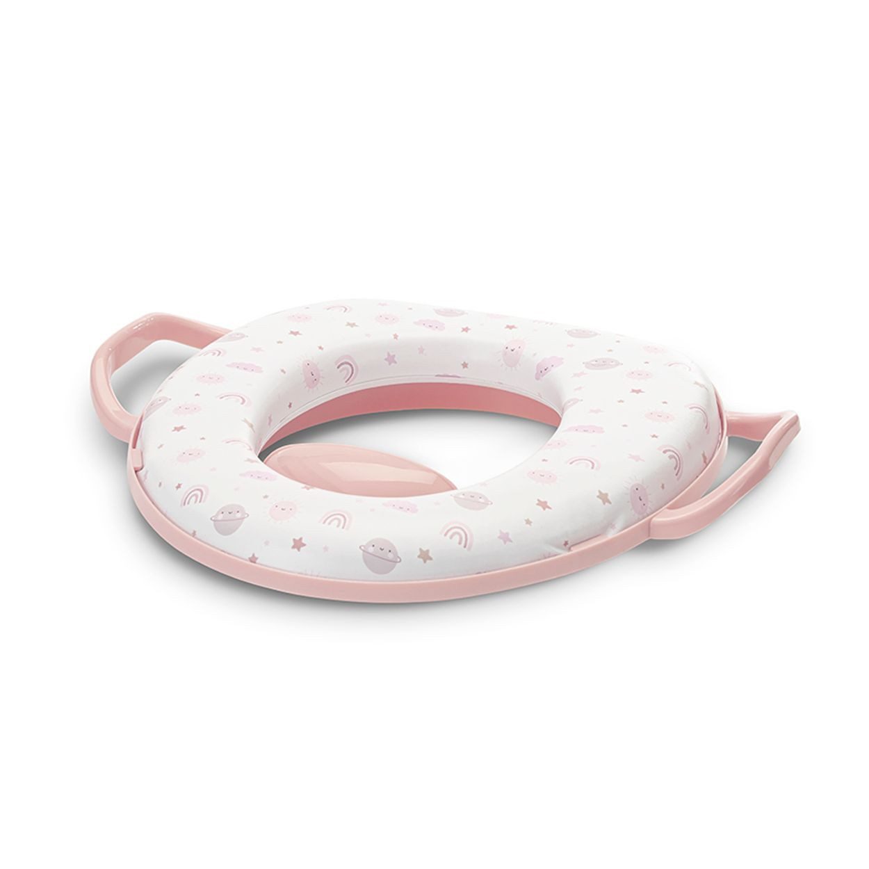 Lorelli Baby-Toilettensitz Toilettensitz mit Handgriff, 6 cm, weich gepolstert Spritzschutz aus Kunststoff