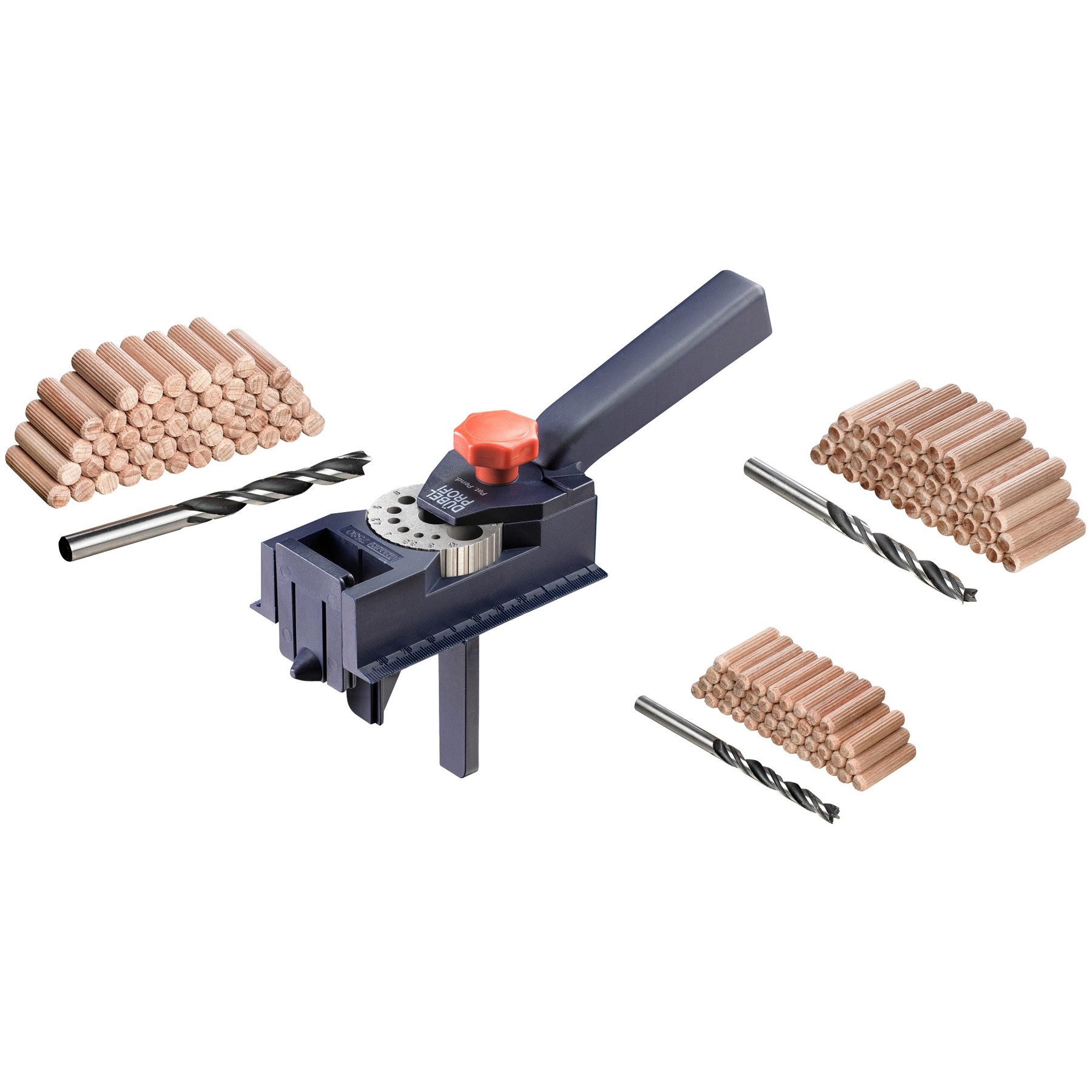 kwb Bohrlehre KWB Dübel-Bohrlehre-Set DÜBELPROFI, 758100, 154-teilig