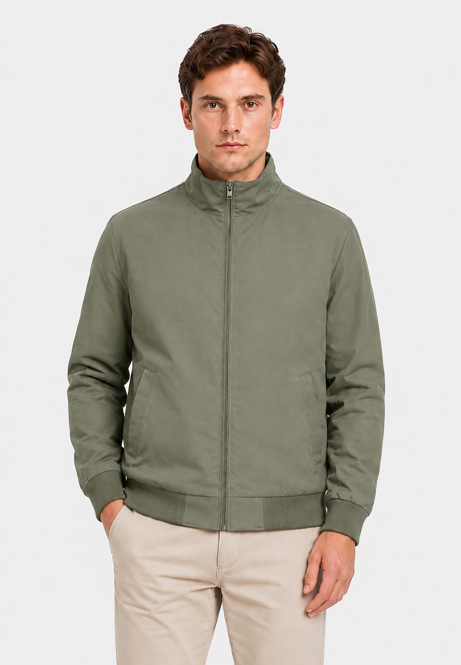 Blend Blouson Moderner Stehkragen Reißverschluss Rippbündchen Taschen (1-St) BHEFI JKT