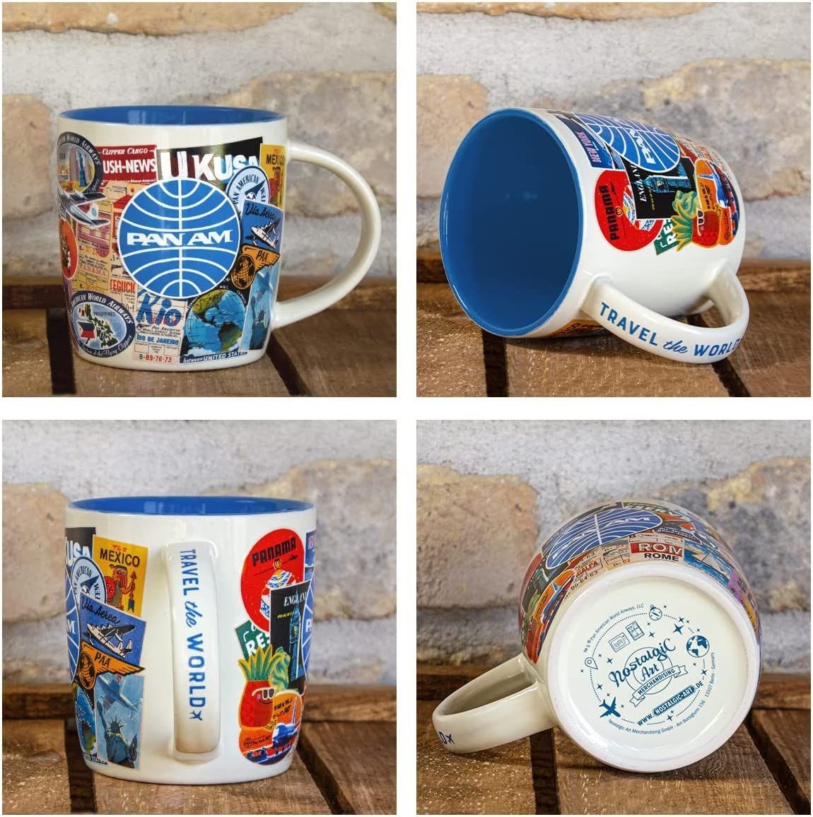 - Celebreties Am Kaffeetasse - Tasse Pan Travel Collage - Nostalgic-Art