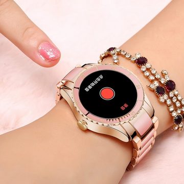 findtime Smartwatch (1,09 Zoll, Android, iOS), Musiksteuerung,Elegant Luxus Klassische Fitnessuhr,Aktivitätstracker