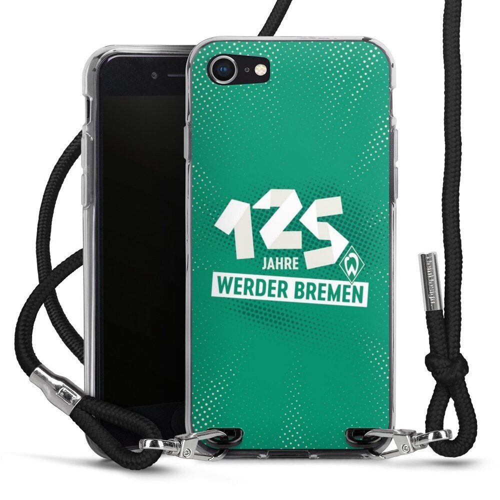 DeinDesign Handyhülle 125 Jahre Werder Bremen Offizielles Lizenzprodukt, Apple iPhone 7 Handykette Hülle mit Band Case zum Umhängen