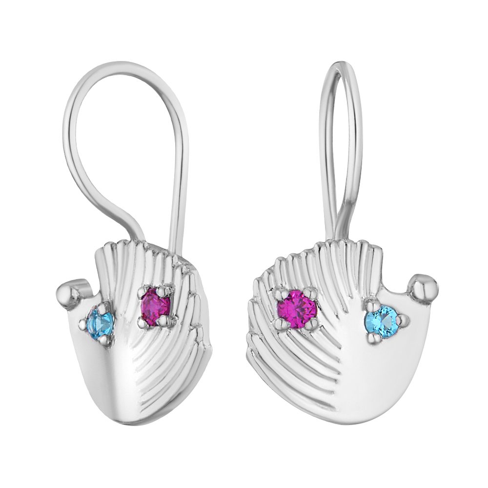Secretforyou Creolen-Set Ohrringe für Mädchen Kinderschmuck Silber Topas Korund, 925 Sterling Silber