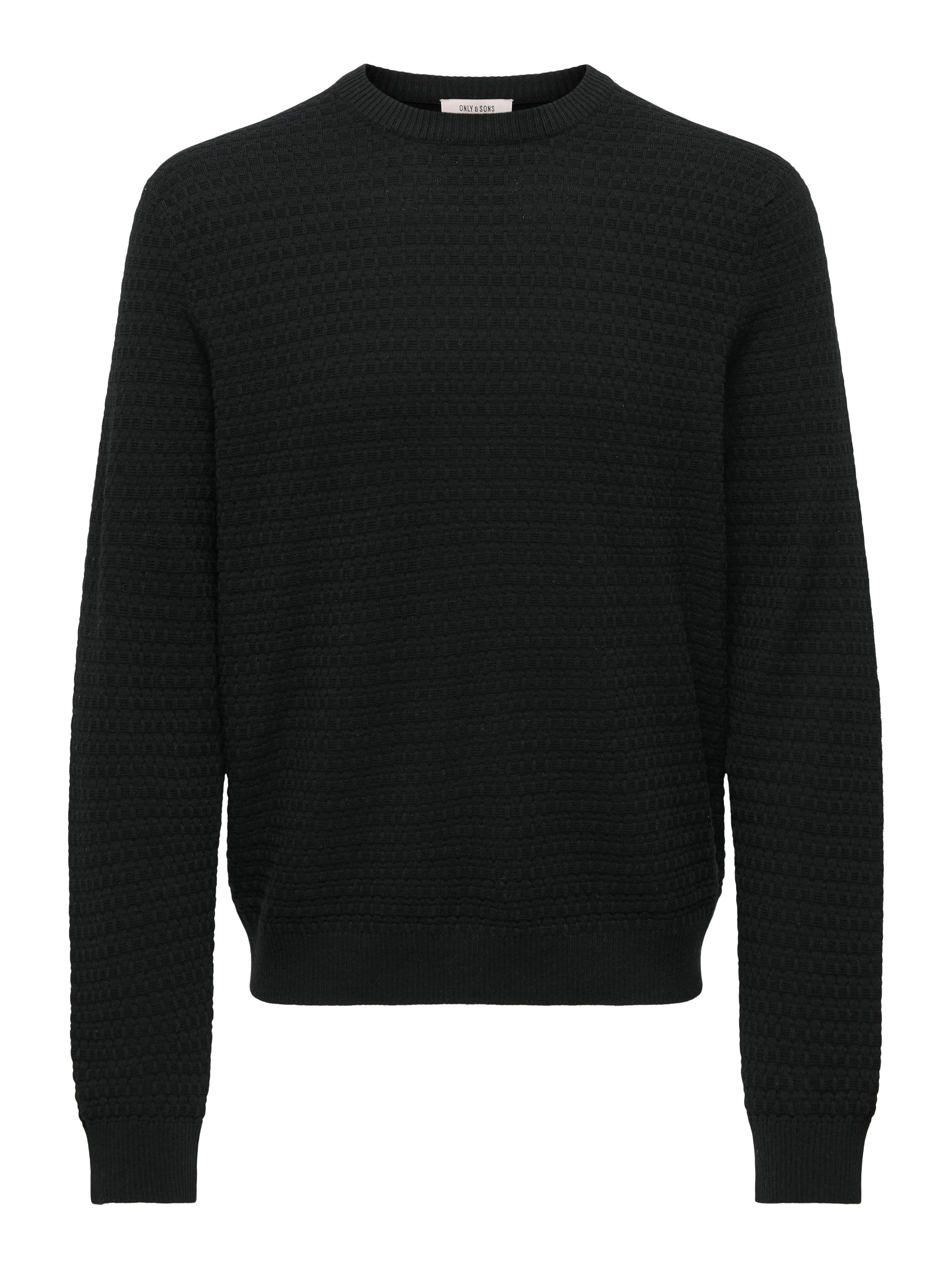 ONLY & SONS Rundhalspullover ONSLOUI LS STRUCTURE CREW REG NOOS Baumwollmischung, regular fit