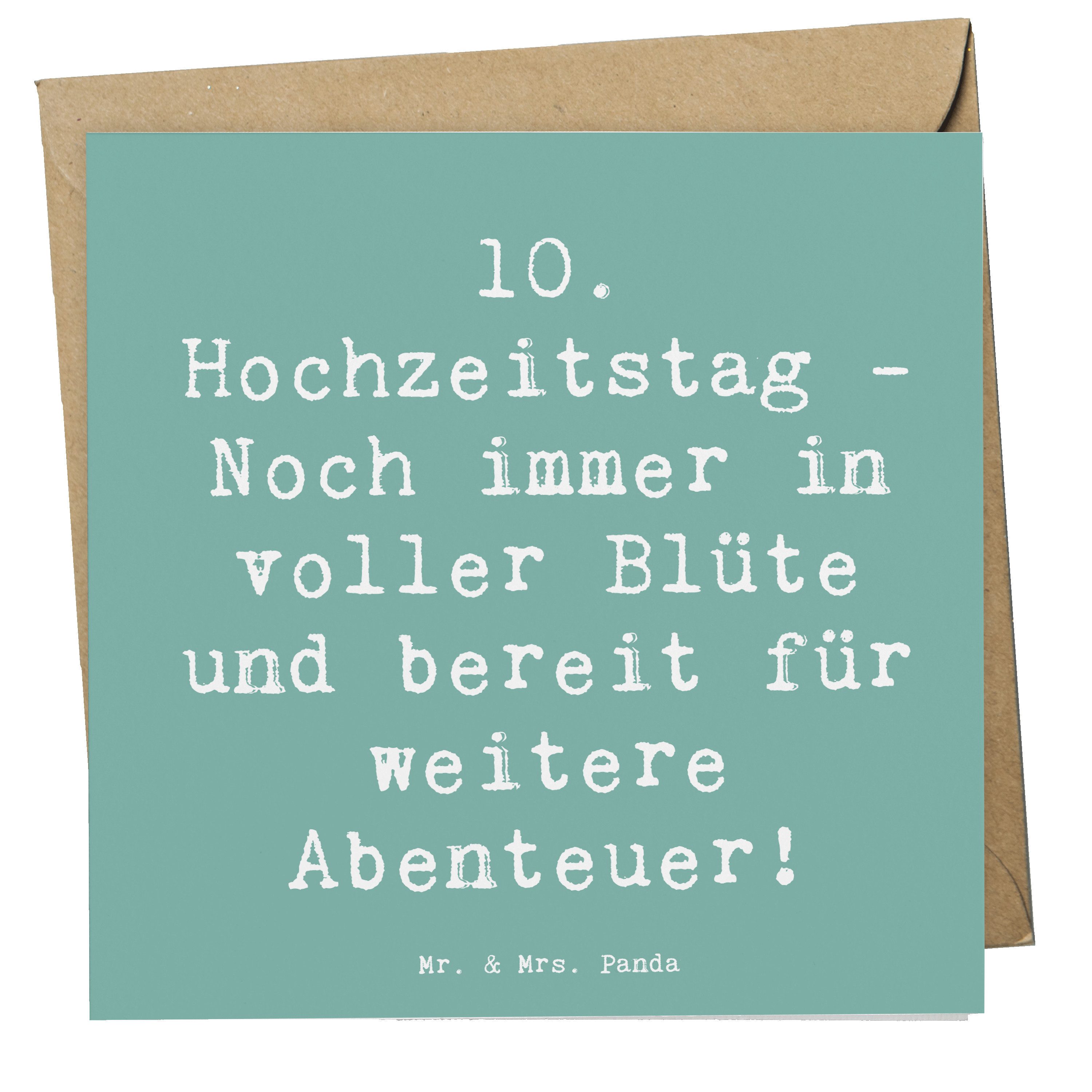 Grußkarte 10. Hochzeitstag Rosenhochzeit - Meeresbrise - Geschenk, Jubiläum, He