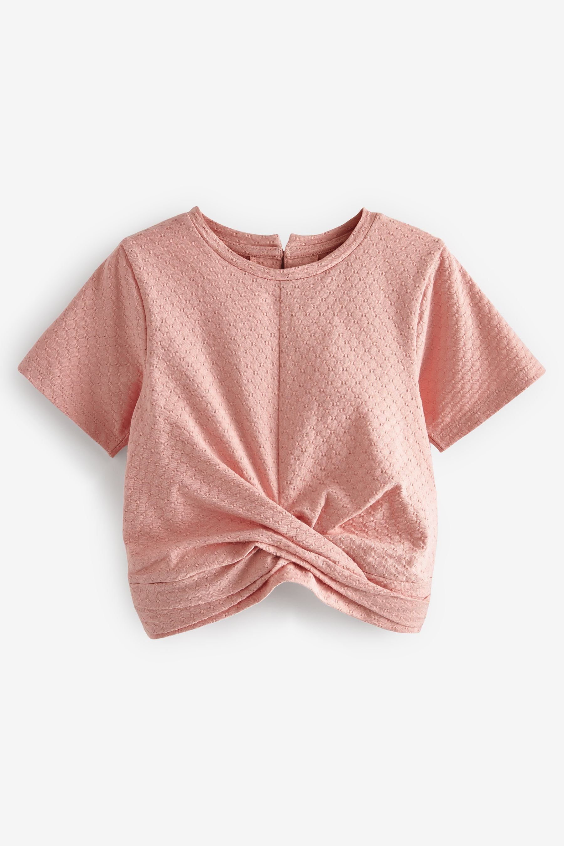 Strukturiertes Ballett-Wickeltop (1-tlg) Next Pink T-Shirt