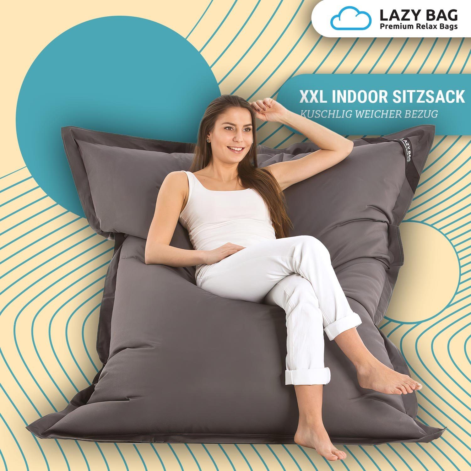 LazyBag Sitzsack Lazybag – XXL Nylon Sitzsack – Wasserfest, Innen und Außen günstig online kaufen