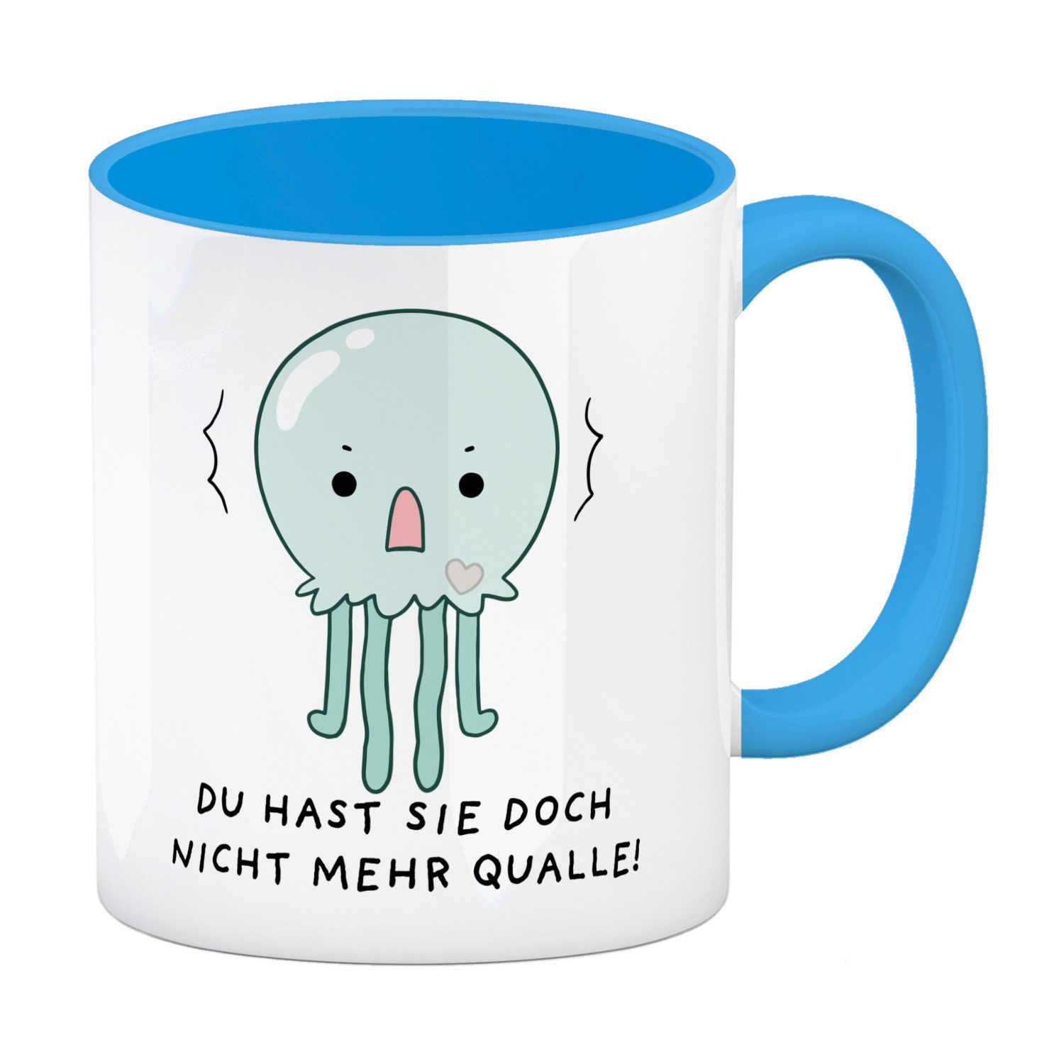 Tasse Jelly & Friends Qualle Kaffeebecher in hellblau mit Spruch Du hast