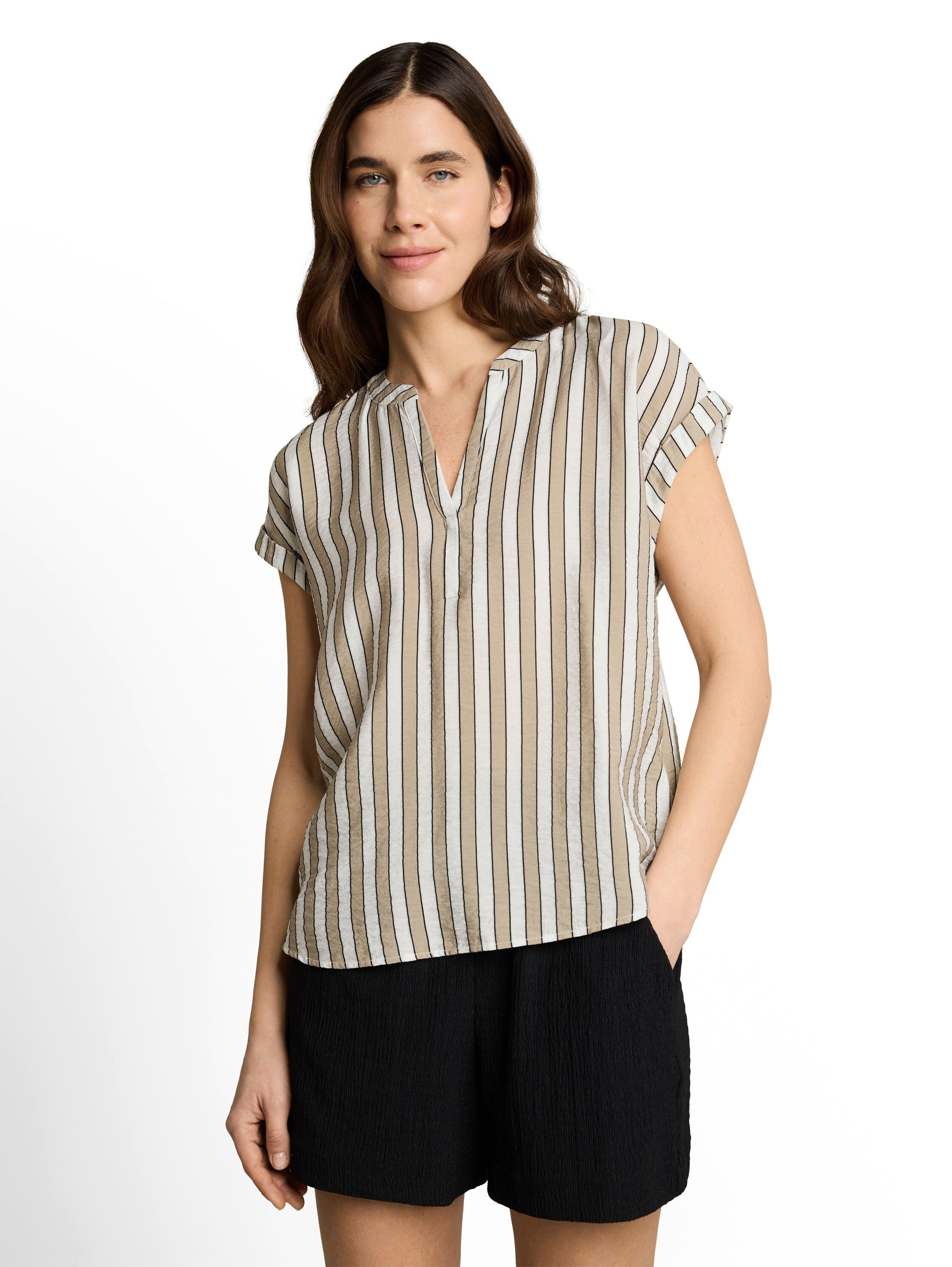 TOM TAILOR Kurzarmbluse Sommerbluse mit floralem Muster