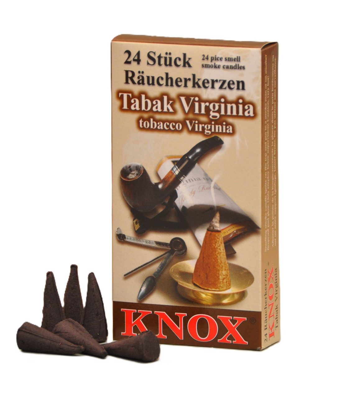 KNOX Räucherhaus Knox Räucherkerzen - Tabak Virginia 24 Stück
