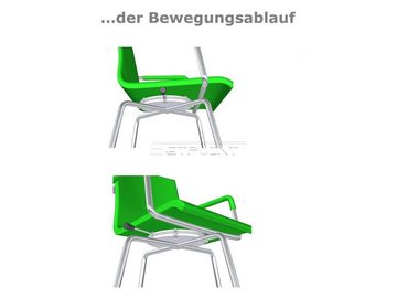 Mauser Sitzkultur Armlehnstuhl, Pflegestuhl, Senioren-stuhl mit Armlehnen, Drehstuhl Stoff-bezug Blau
