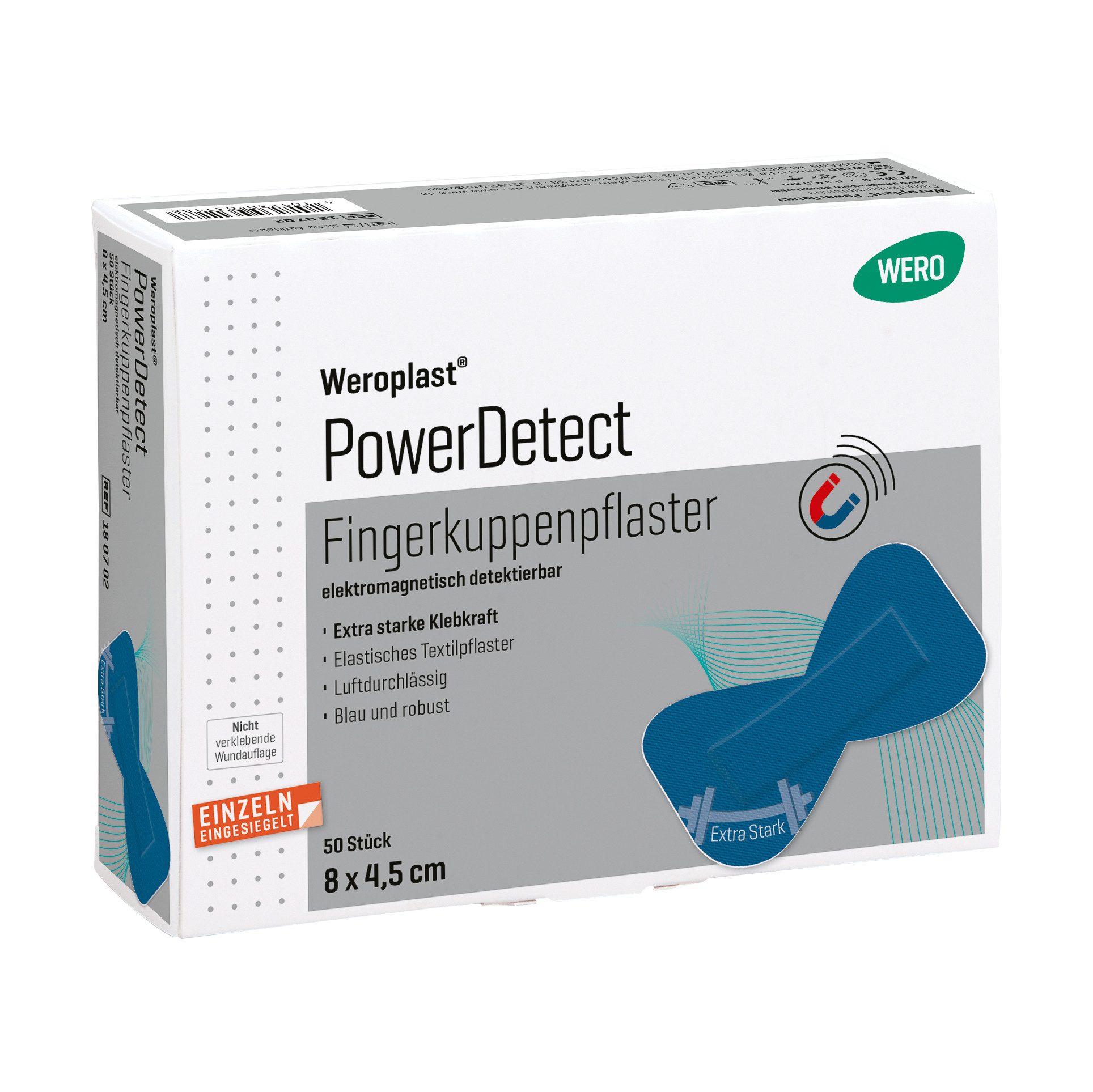 Weroplast® Wundpflaster Weroplast PowerDetect Fingerkuppenpflaster (50 St), Fingerkuppenpflaster