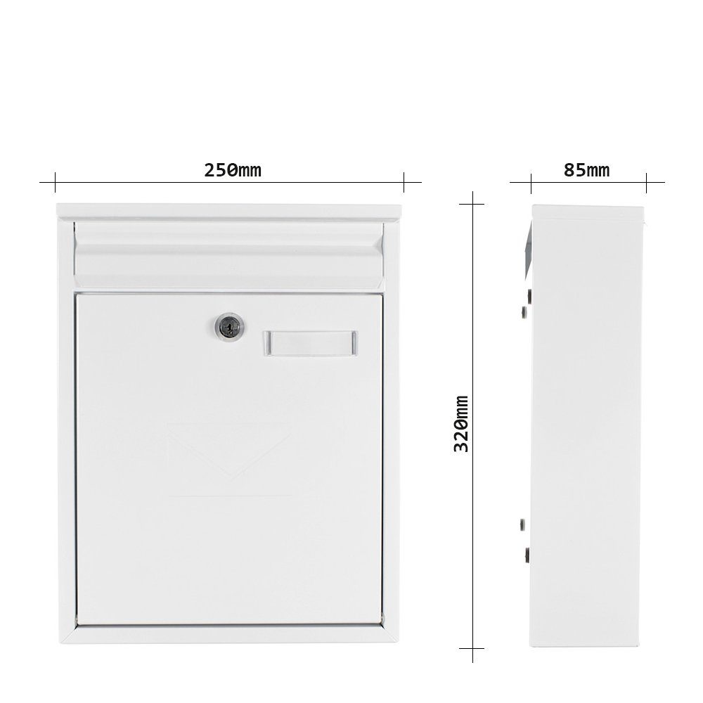Profirst Wandbriefkasten Profirst Mail PM 250 Briefkasten (Weiß)