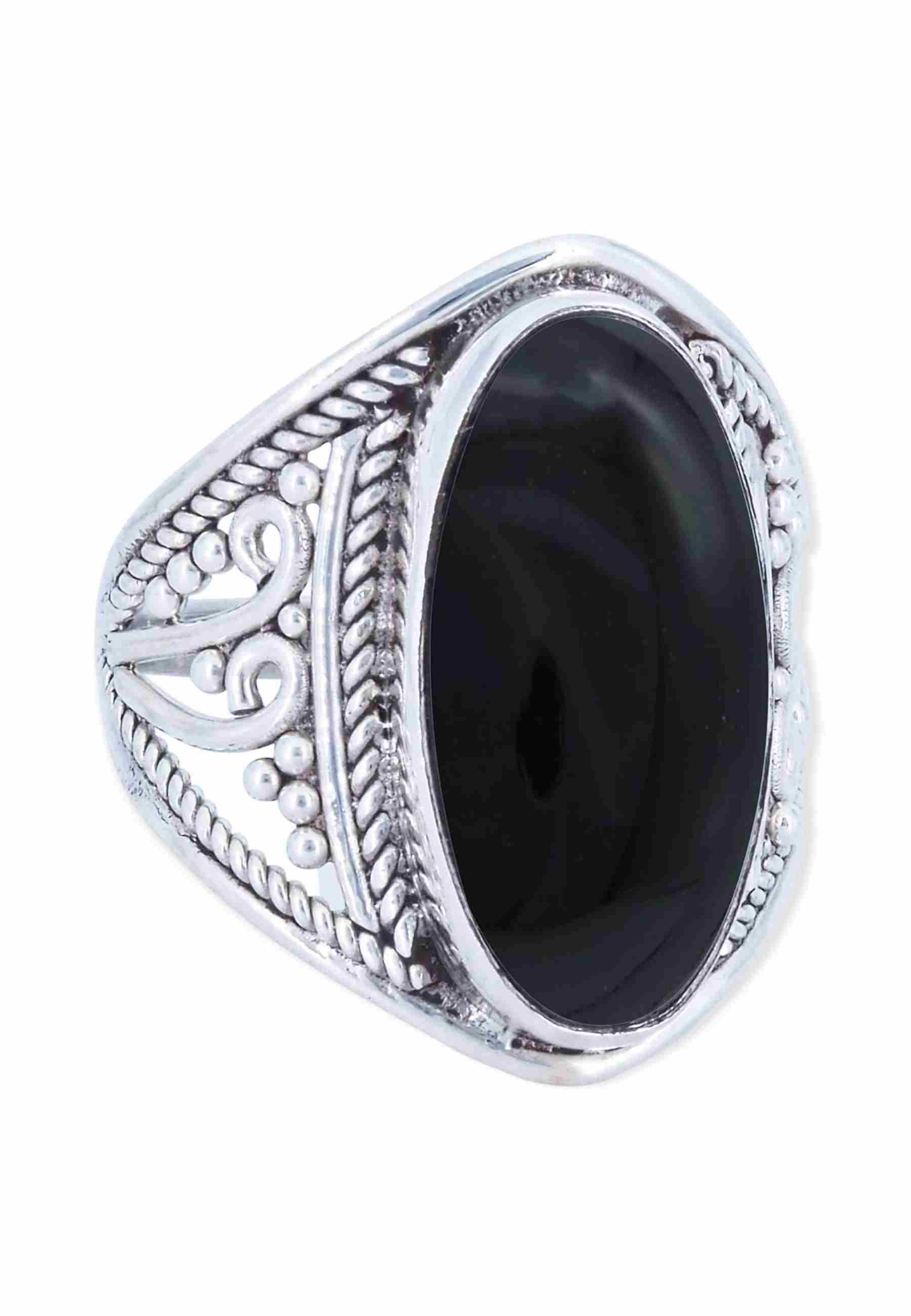 mantraroma Silberring DAHAB oval groß aus 925 Silber mit Onyx (Ring mit Sch günstig online kaufen