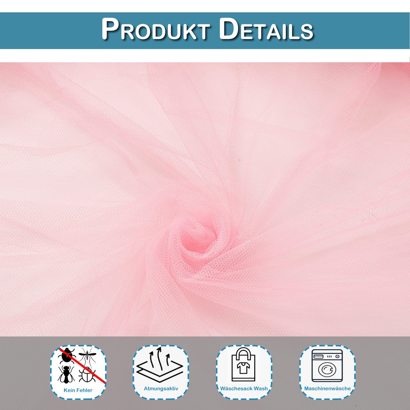 BTTO Moskitonetz Universal Bett-Moskitonetz 4 Ecken Mückennetz Bett In-/ Outdoor, Große Dichtem Netz Insekten-Schutz Fliegennetz Bett für Balkon Camping