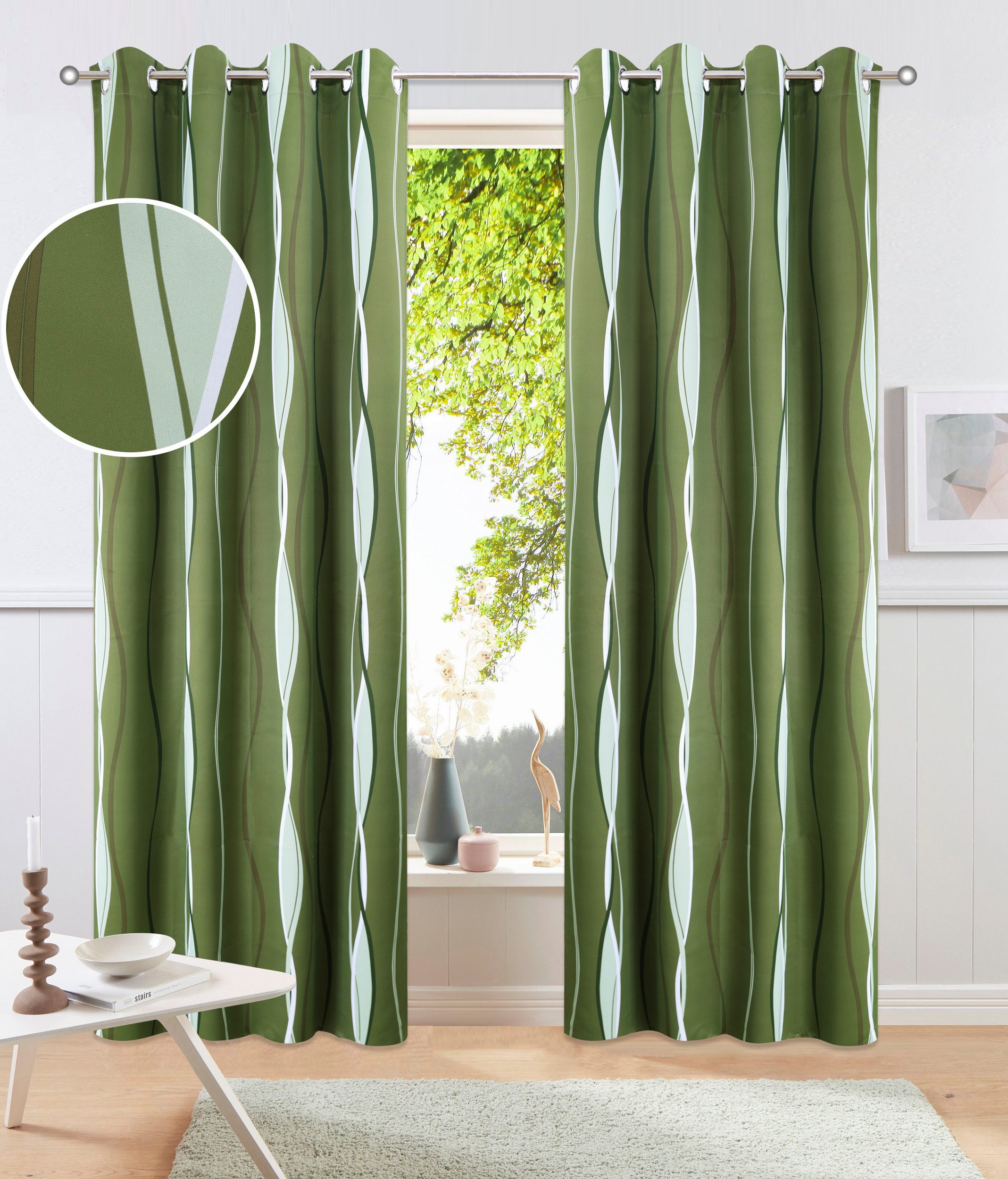 OTTO home Vorhang Dimona Blackout (1 St), Ösen, verdunkelnd, Polyester