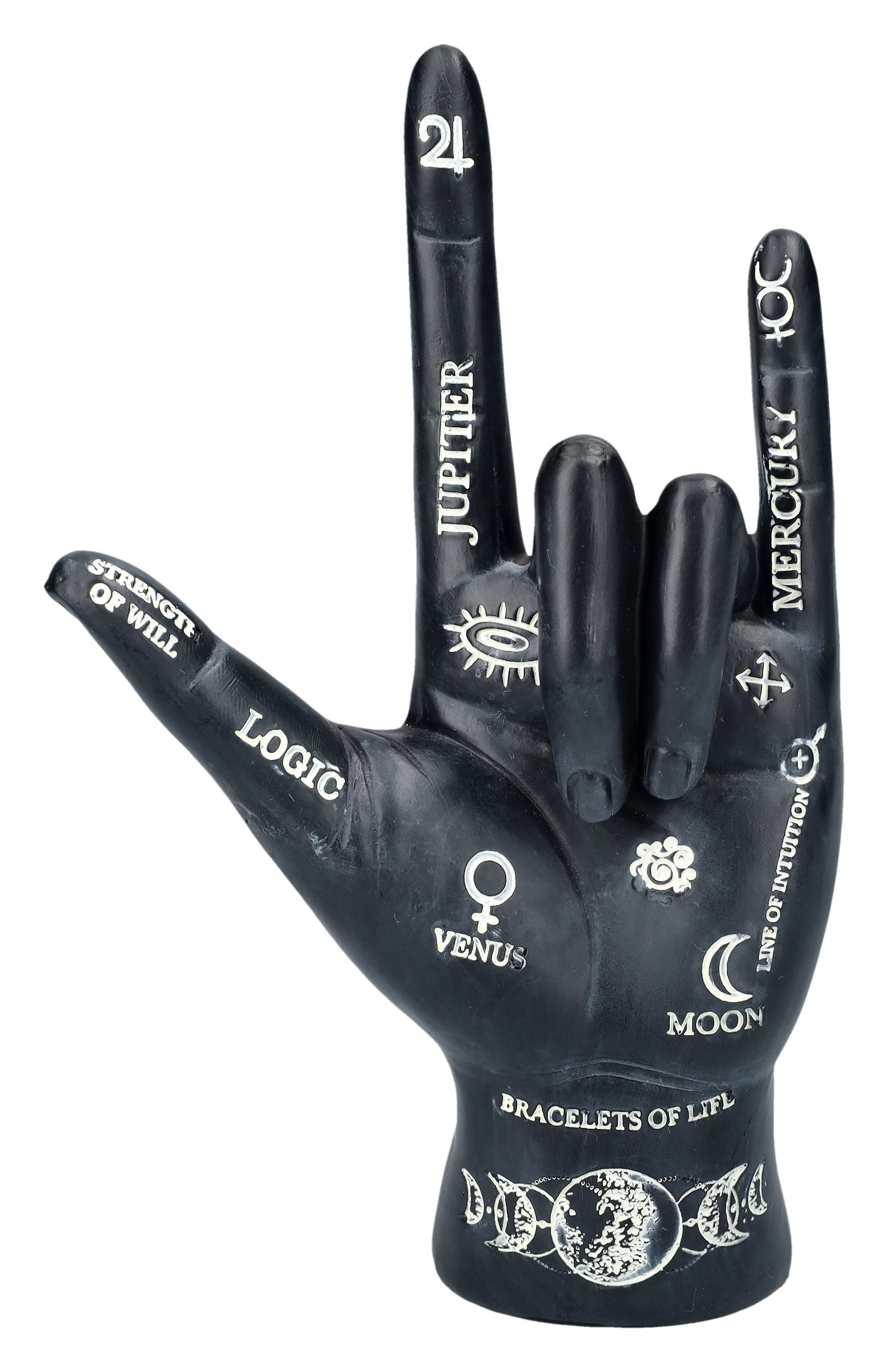 Figuren Shop GmbH Dekoobjekt Deko Hand - Handlesekunst Abwehr von Unglück - Dekoobjekt Wahrsager