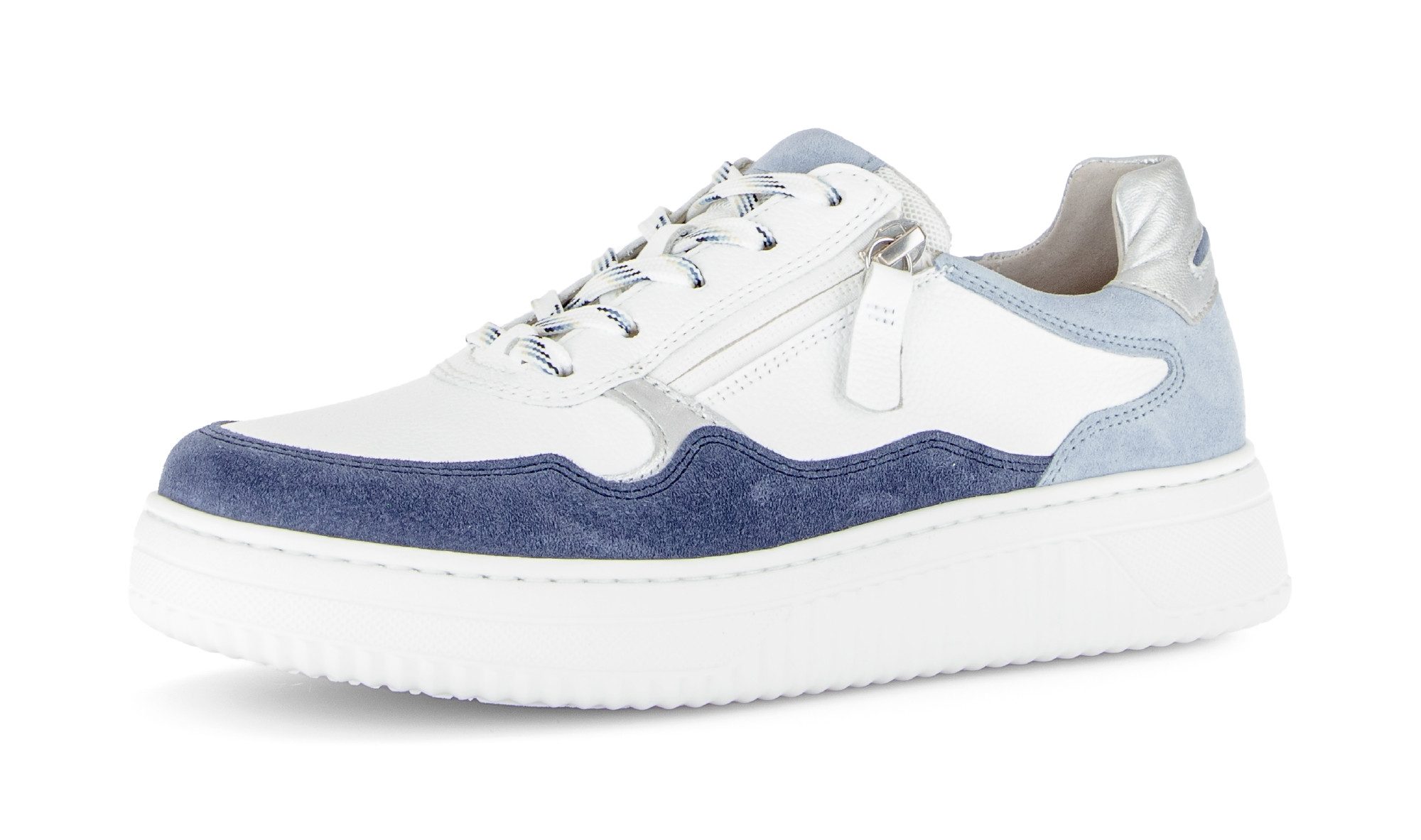 Gabor COMO Plateausneaker, Freizeitschuh, Halbschuh, Schnürschuh in Komfortweite K (extraweit)