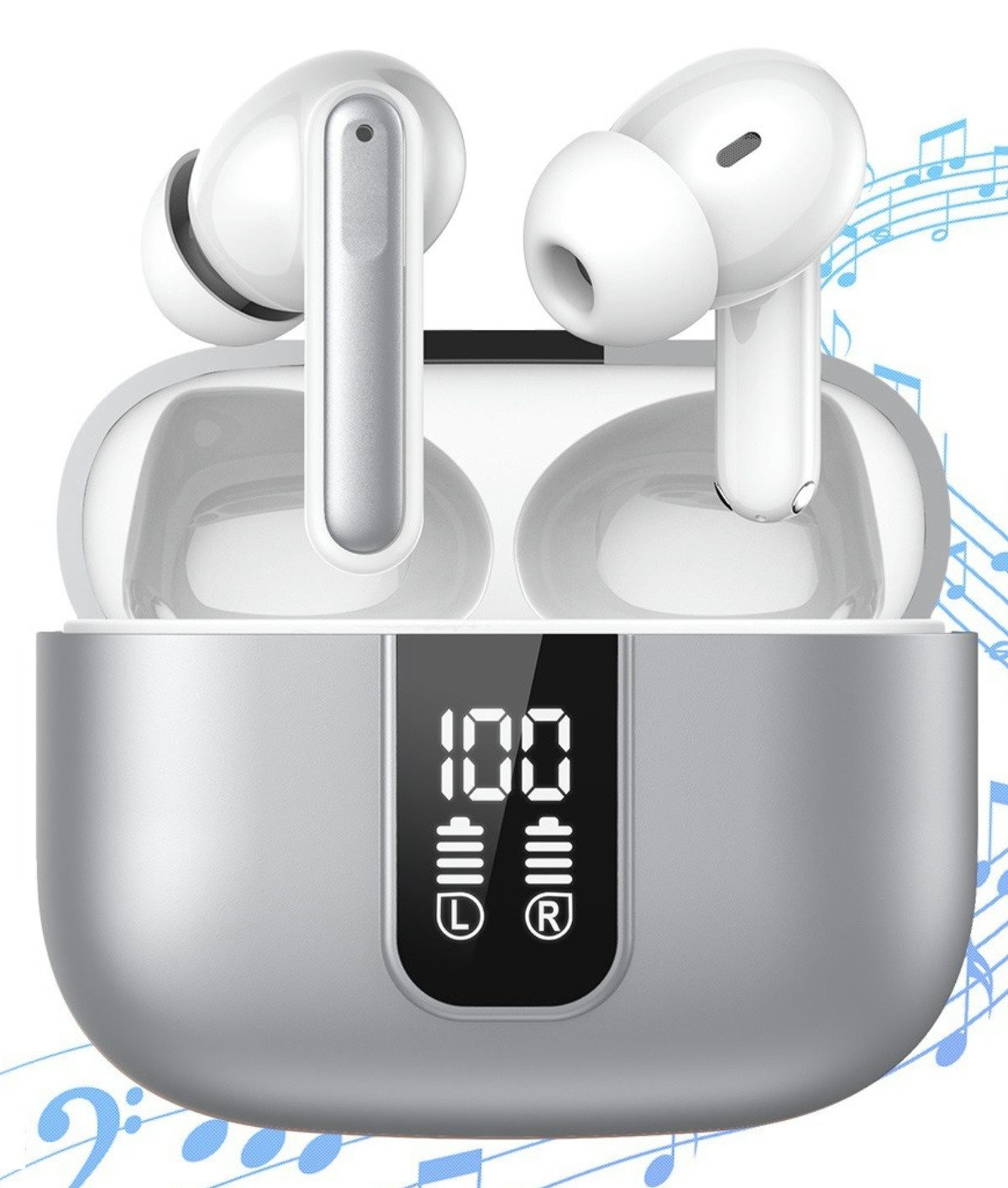 In Ear Kopfhörer Bluetooth 5.3 Kabellos, Active Noise Cancelling(ANC) Bluetooth-Kopfhörer
