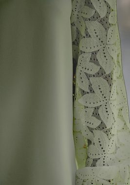 Cupshe Spitzenbluse V-Ausschnitt Bluse mit floraler Spitze mit Wellenschliff Kontrastierende florale Spitze
