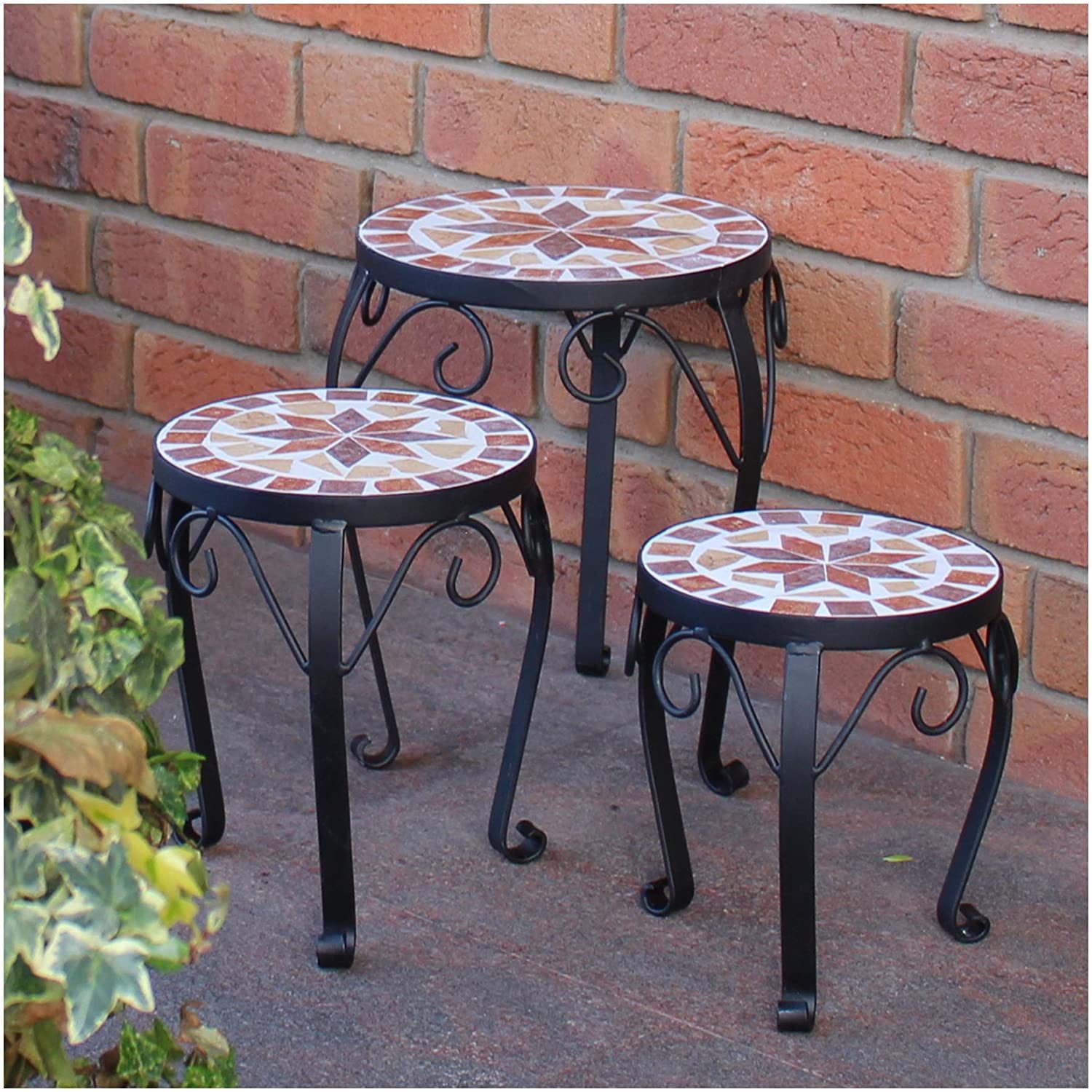 Kamelio Blumenhocker 3er Set Mosaik rund günstig online kaufen