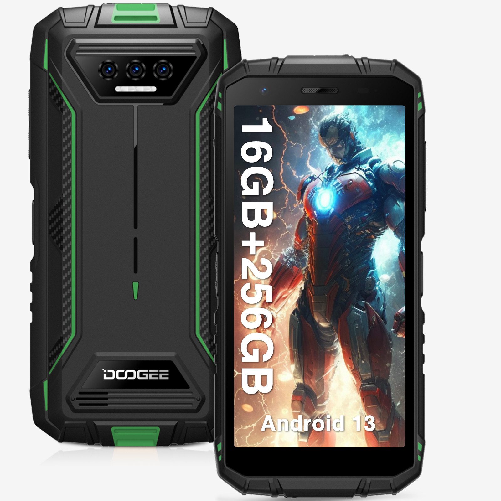 DOOGEE S41 Max 5.5 Zoll HD+ Display,6300mAh, 13MP+8MP Smartphone (5.5 Zoll, 256 GB Speicherplatz, 13 MP Kamera, IP68/IP69K Wasserdicht, Face ID/OTG/NFC/GPS/BT5.0)