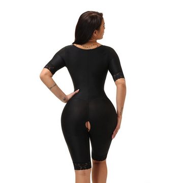 AUKUU Shaping-Body Einteiliger Einteiliger Body aus Spitze mit mittellangem Reißverschluss und kolumbianischem Shapewear Body für Damen