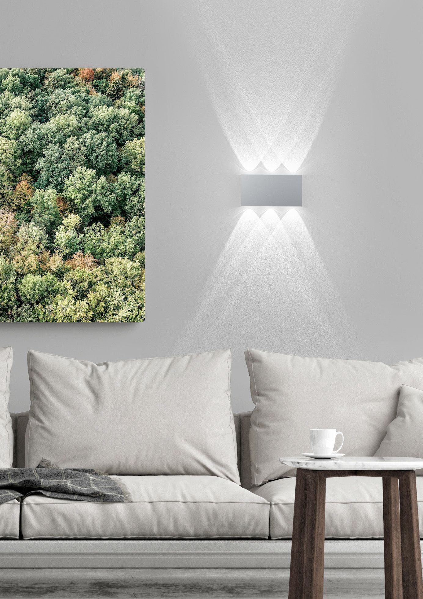HELL höllisch gutes Licht LED Wandleuchte STREAM, LED fest integriert, Warmweiß, IP54