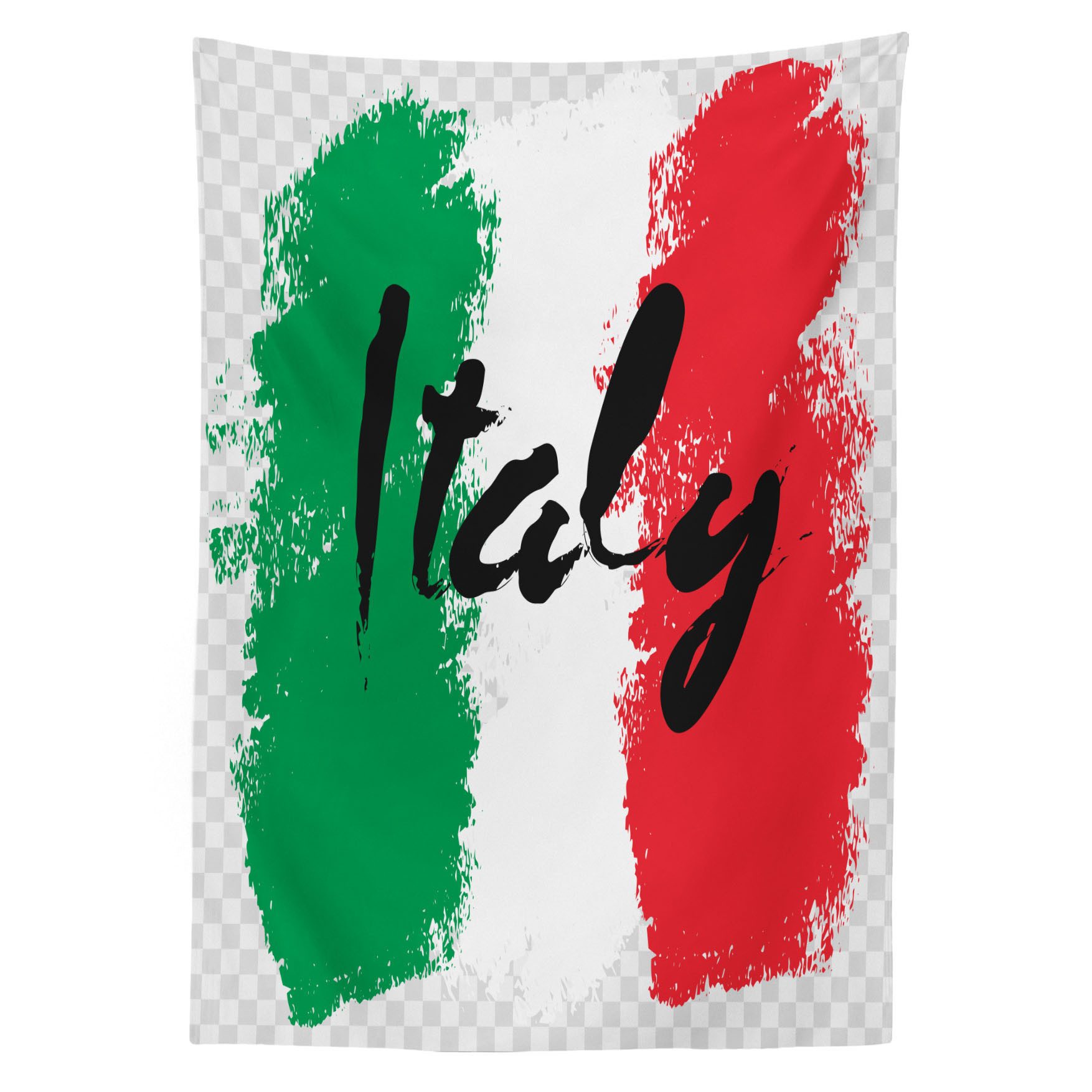 Abakuhaus Tischdecke Farbfest Waschbar Für den Außen Bereich geeignet Klare Farben, Italien Italienische Flagge Bunte Grunge