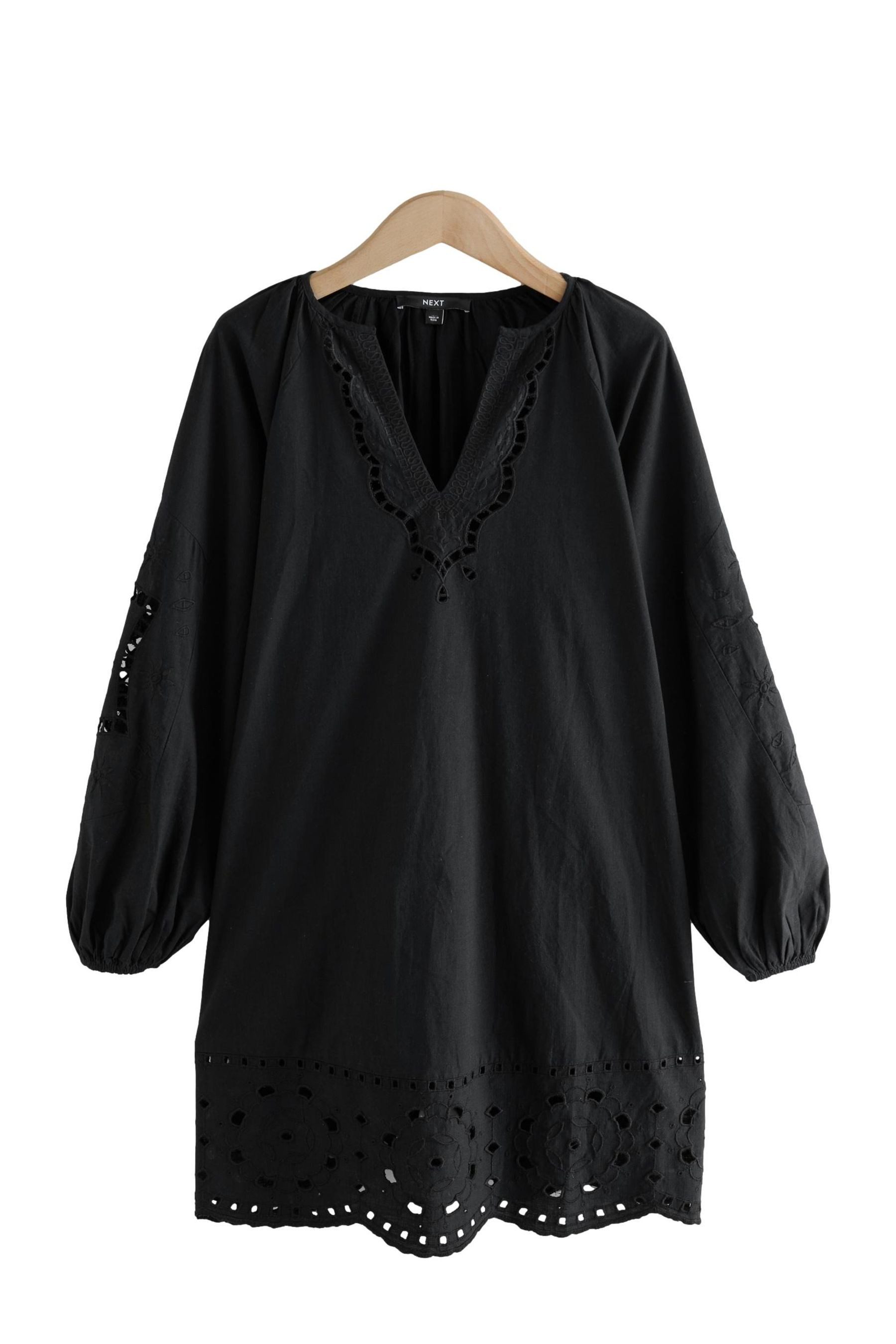 Next Minikleid Langärmeliges Kleid mit Lochspitze günstig online kaufen