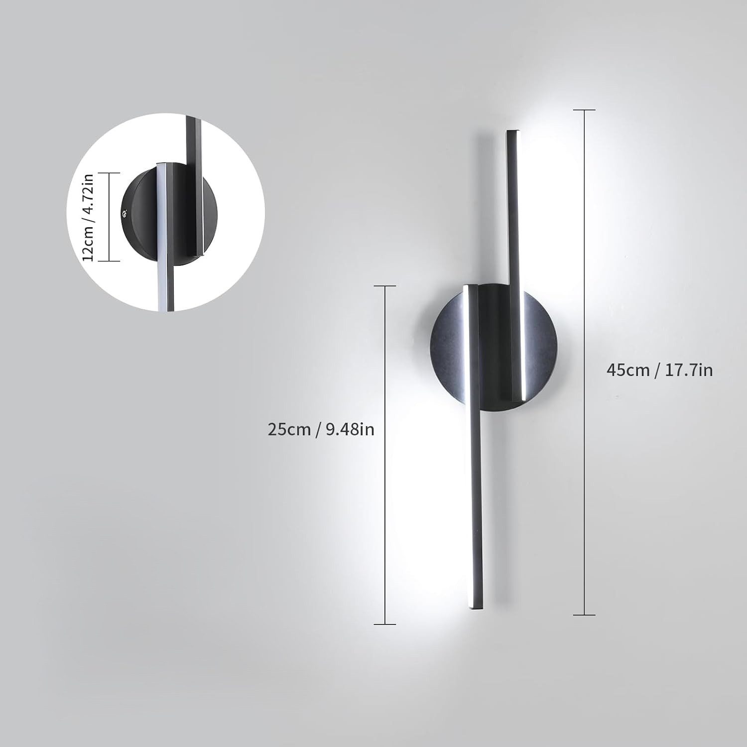 Goeco Wandleuchte Treppenhaus Wandlampe, 45×12×5 cm, günstig online kaufen
