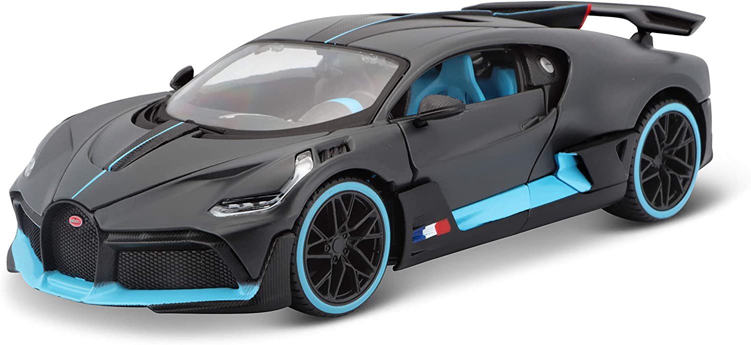 Maisto® Modellauto Bugatti Divo (dunkelgrau), Maßstab 1:24, detailliertes Modell