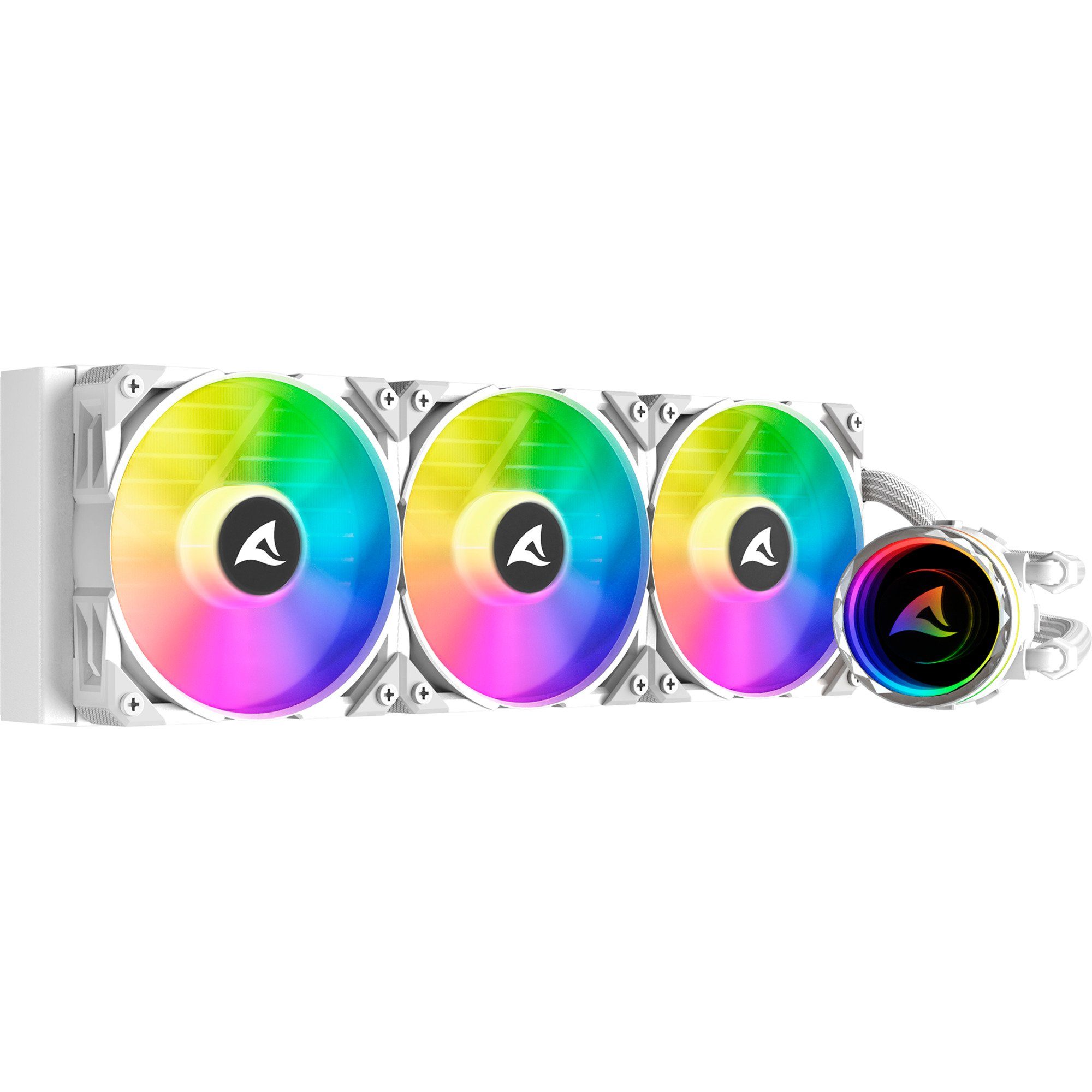 CPU Kühler Sharkoon S90 RGB White AIO 360mm, Wasserkühlung