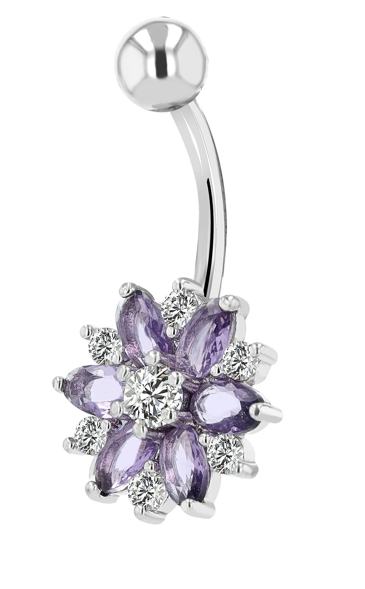 AKZENT Bauchnabelpiercing Nox 316L Edelstahl-Messing Bauchnabelpiercing günstig online kaufen