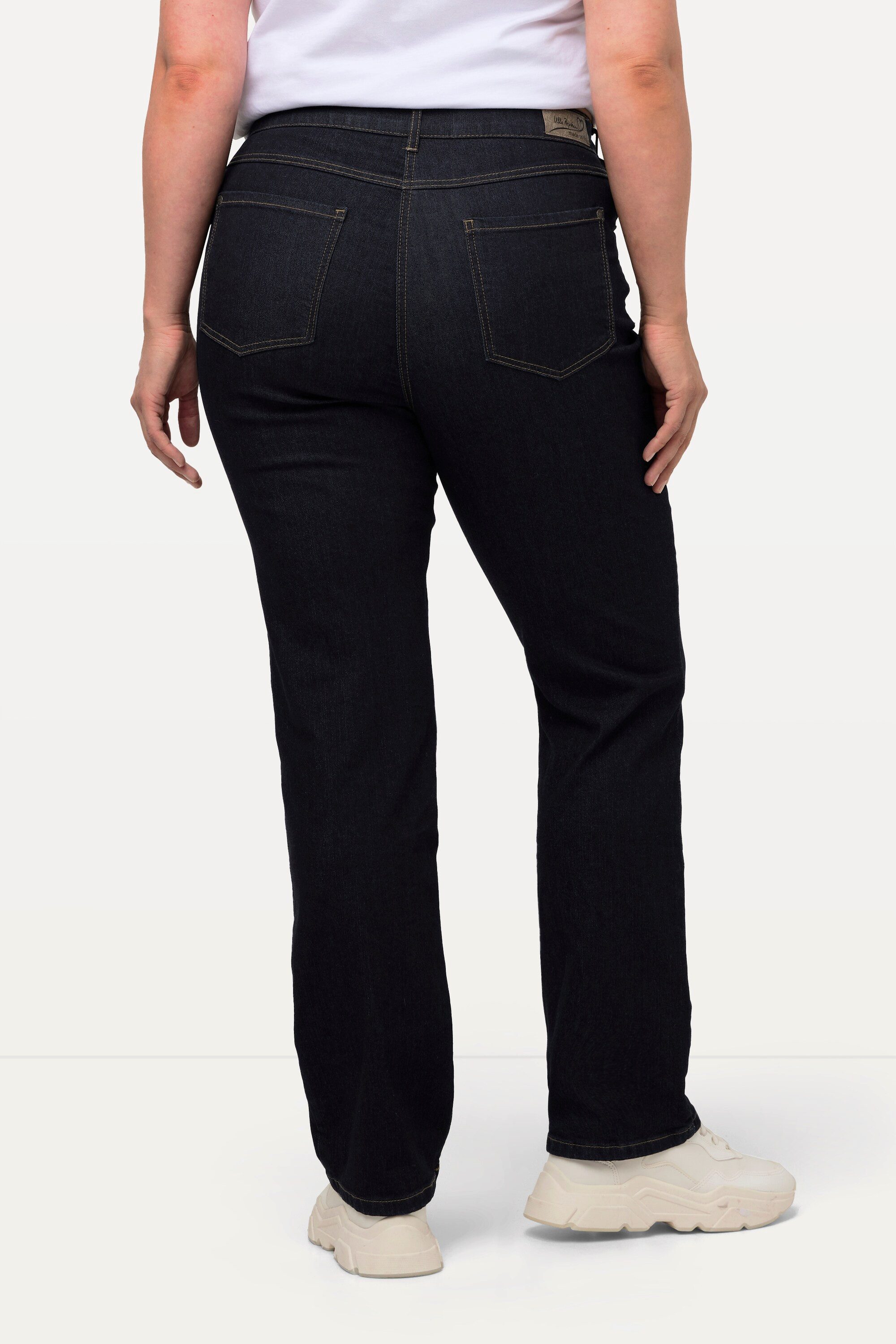Ulla Popken Funktionshose Jeans Mandy gerade 5-Pocket-Form Komfortbund