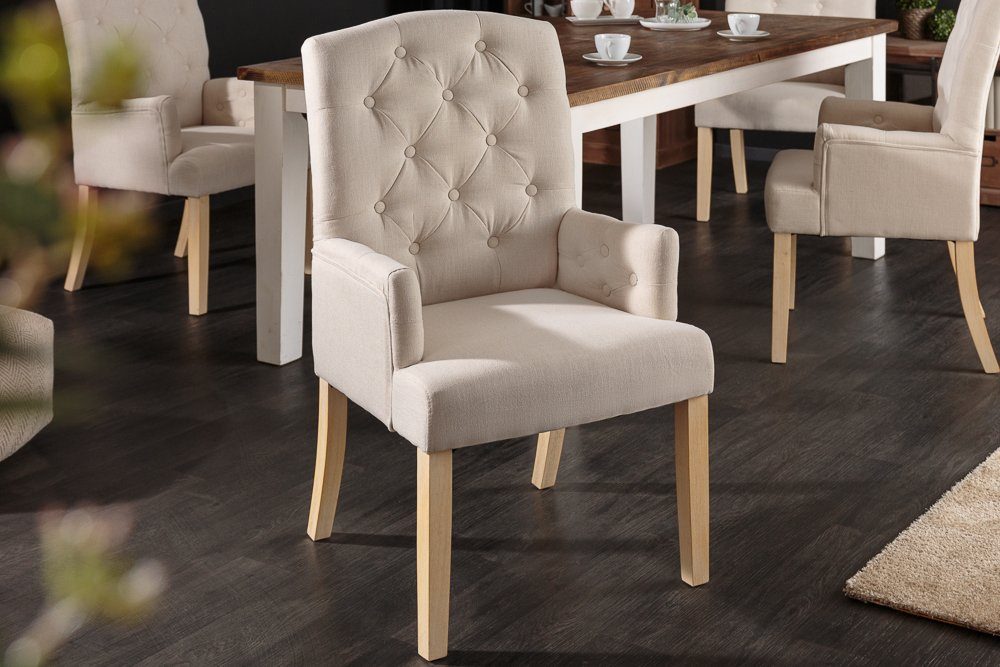 riess-ambiente Polsterstuhl CASTLE beige (Einzelartikel, 1 günstig online kaufen
