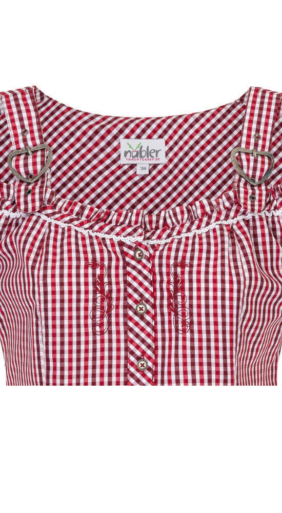 Nübler Dirndlbluse Miederbluse Herta in Rot von Nübler
