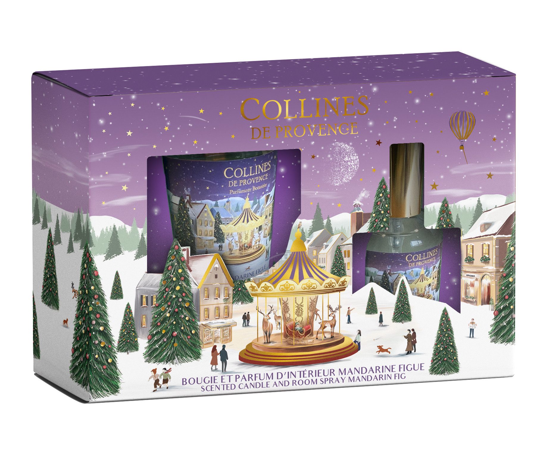 Collines de Provence Duftkerze + Raumspray "Gewürzsterne" (1-tlg)