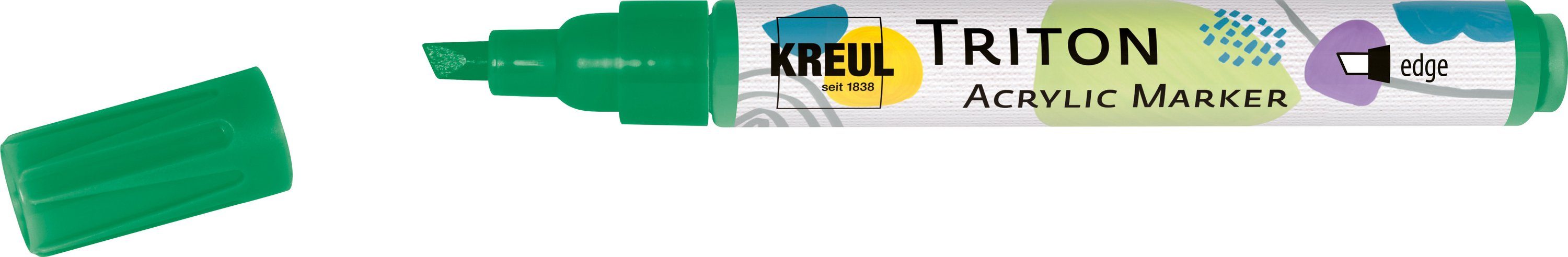 Kreul Marker Triton Acrylic Marker EDGE, Strichstärke 1 - 4 mm Permanent-Grün
