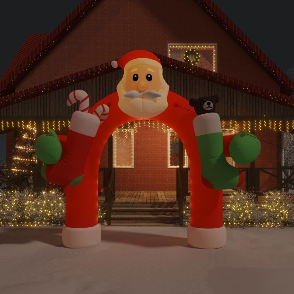 vidaXL Aufblasbares Partyzubehör Aufblasbarer Weihnachtsbogen mit LEDs 320 cm