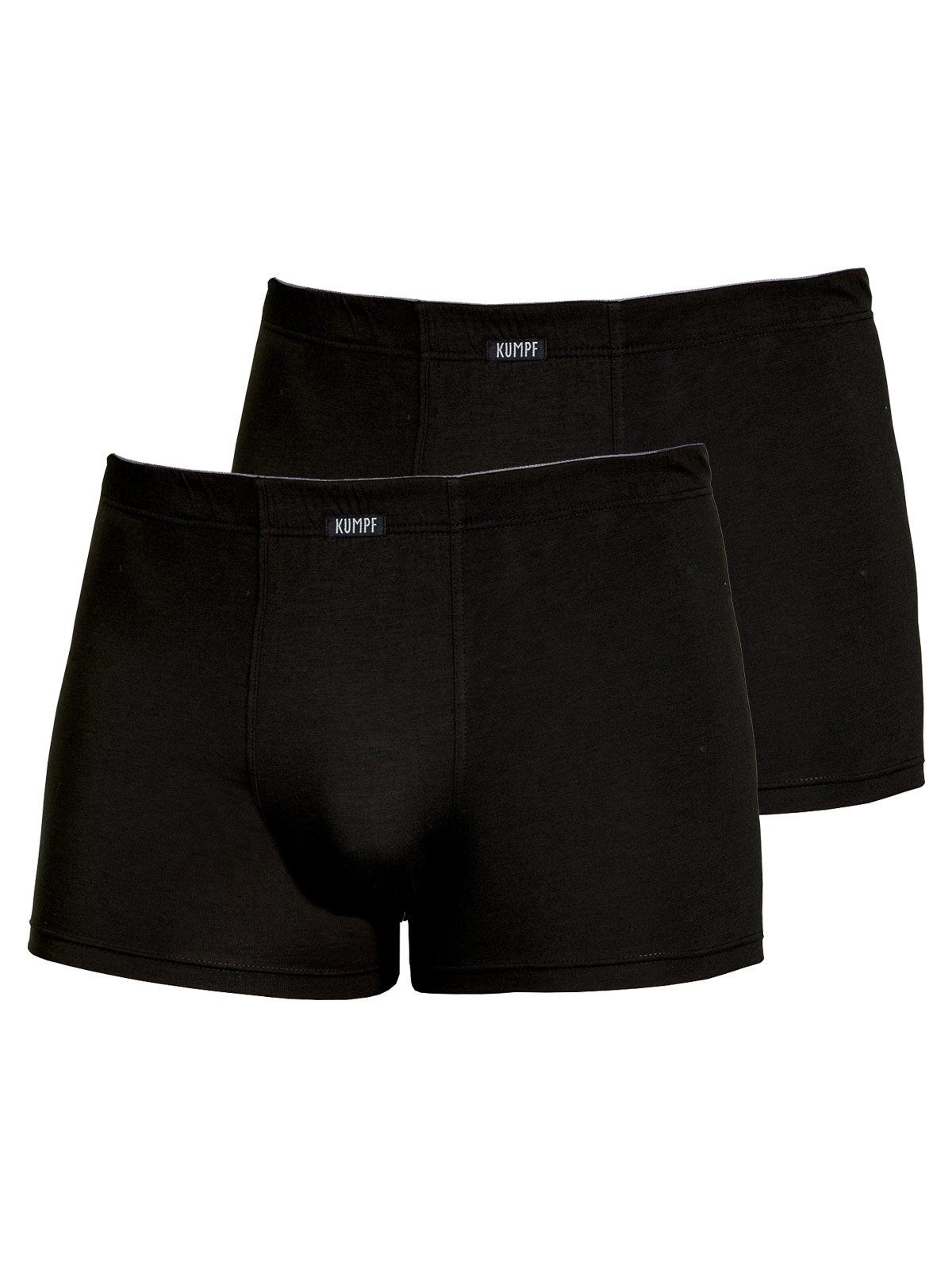 (Spar-Set, Single schwarz Herren KUMPF 2-St) Pants Sparpack 2er Jersey Pants Retro Materialmix