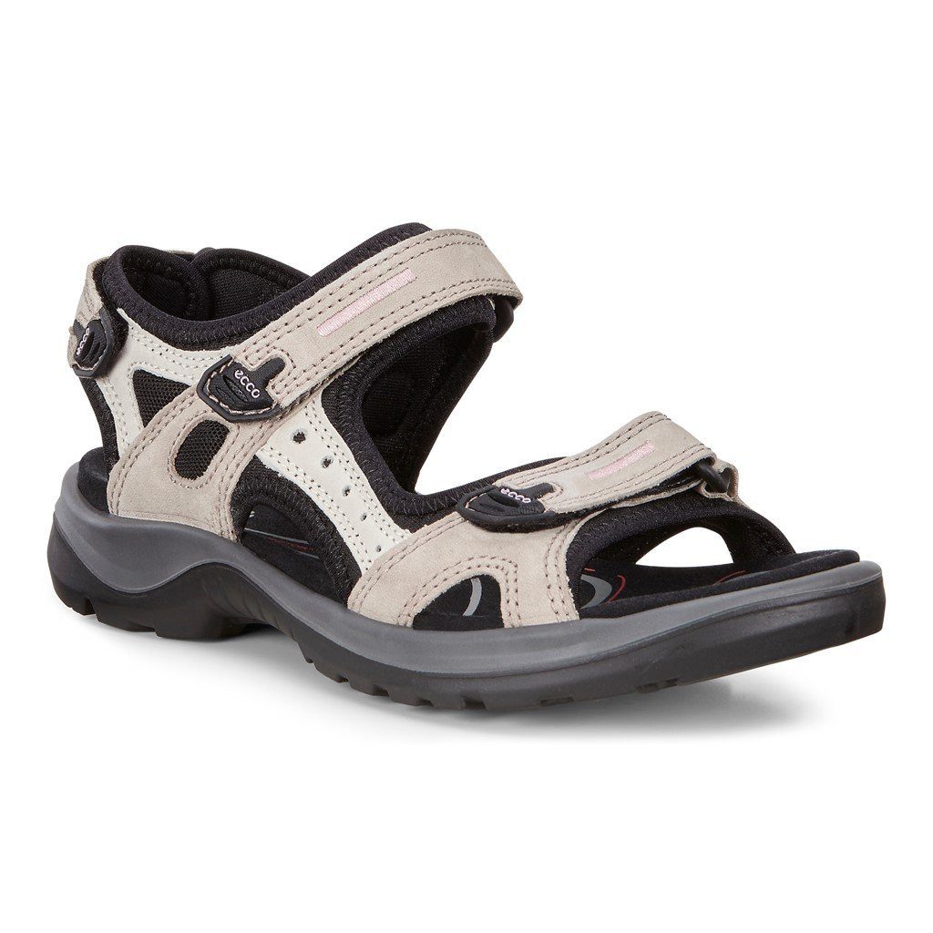 Ecco Yucatan Leder atmospheregrau Damen Sandale