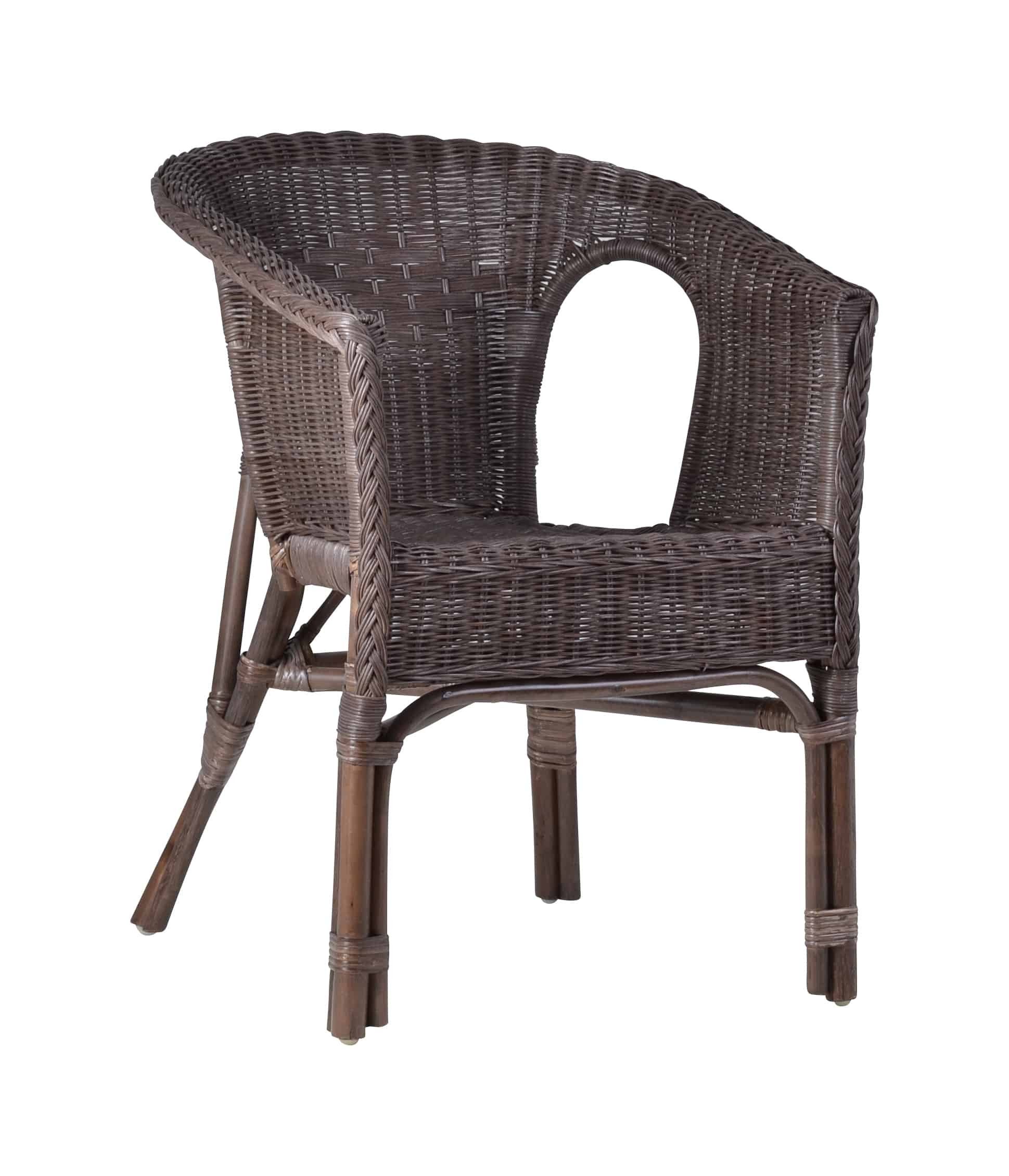 MiaMöbel Rattanstuhl Rattan, aus Rattangeflecht Braun