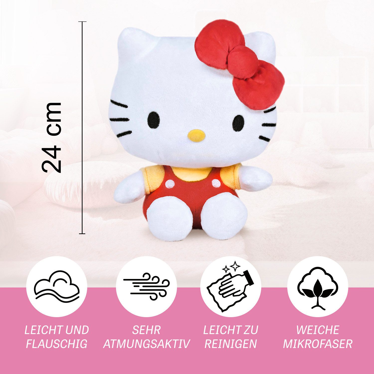 Play by Play Plüschfigur Hello Kitty Plüschtier - Icon T300 Orange 24cm - Kuscheltier