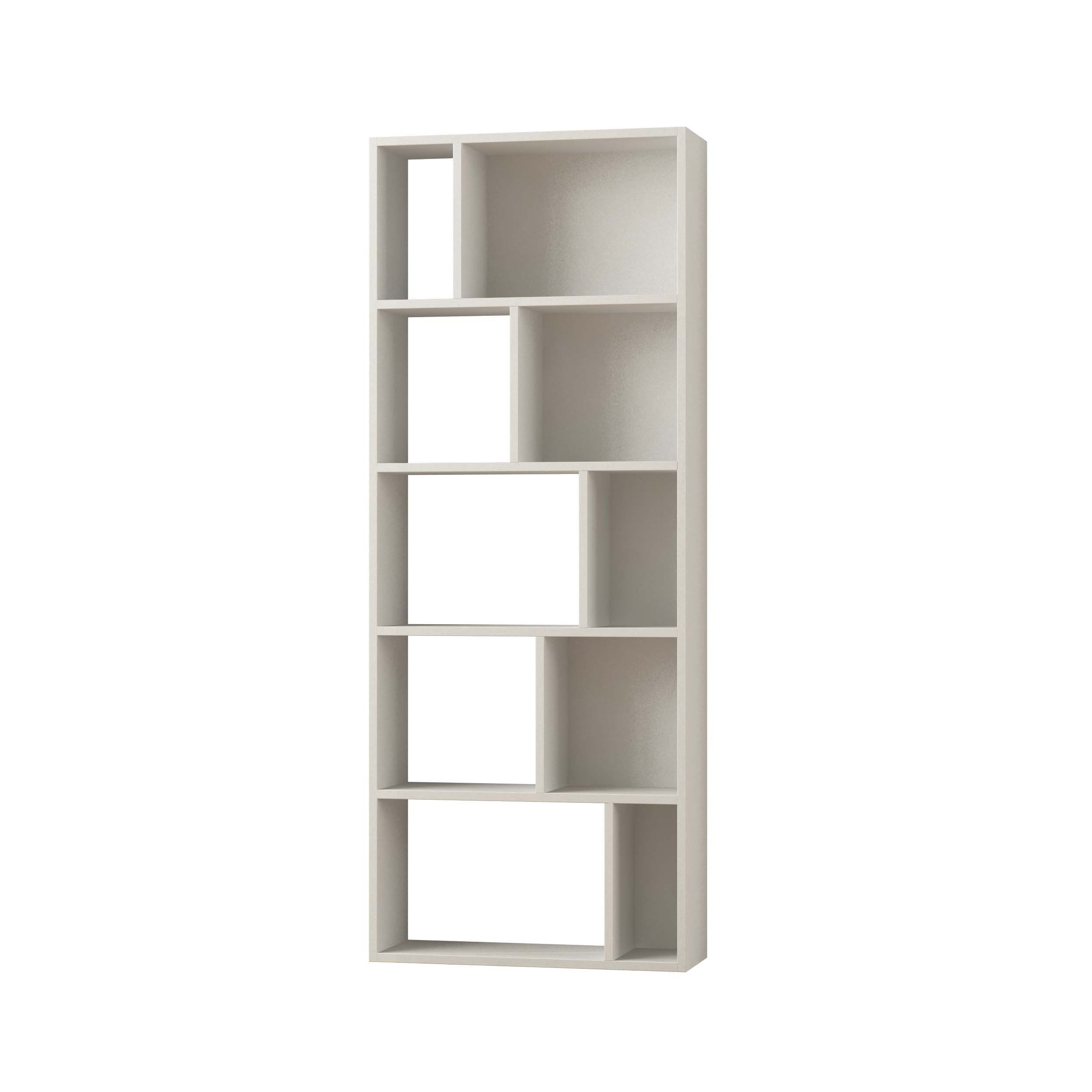 Weiß Bücherregal/ Decortie Vitrine, 65 x cm 166 Modernes x Bücherregal Onda, 25