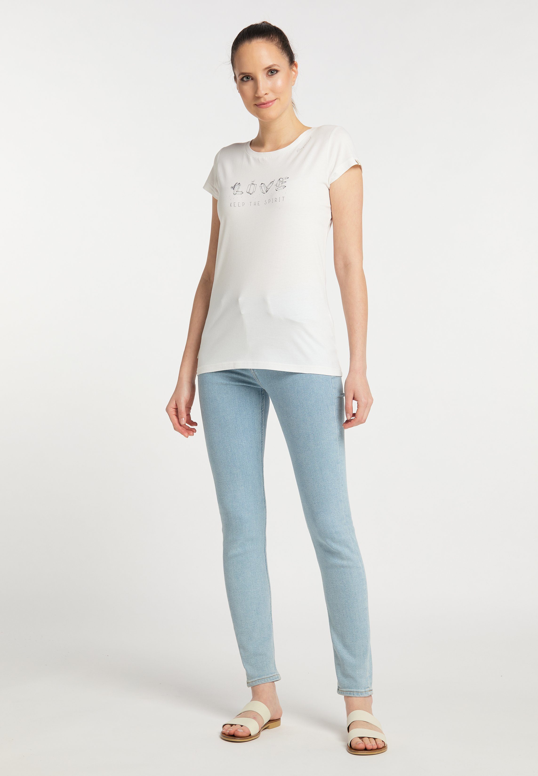 Ragwear T-Shirt MINT CRYSTAL ORGANIC Nachhaltige & Vegane Mode WHITE