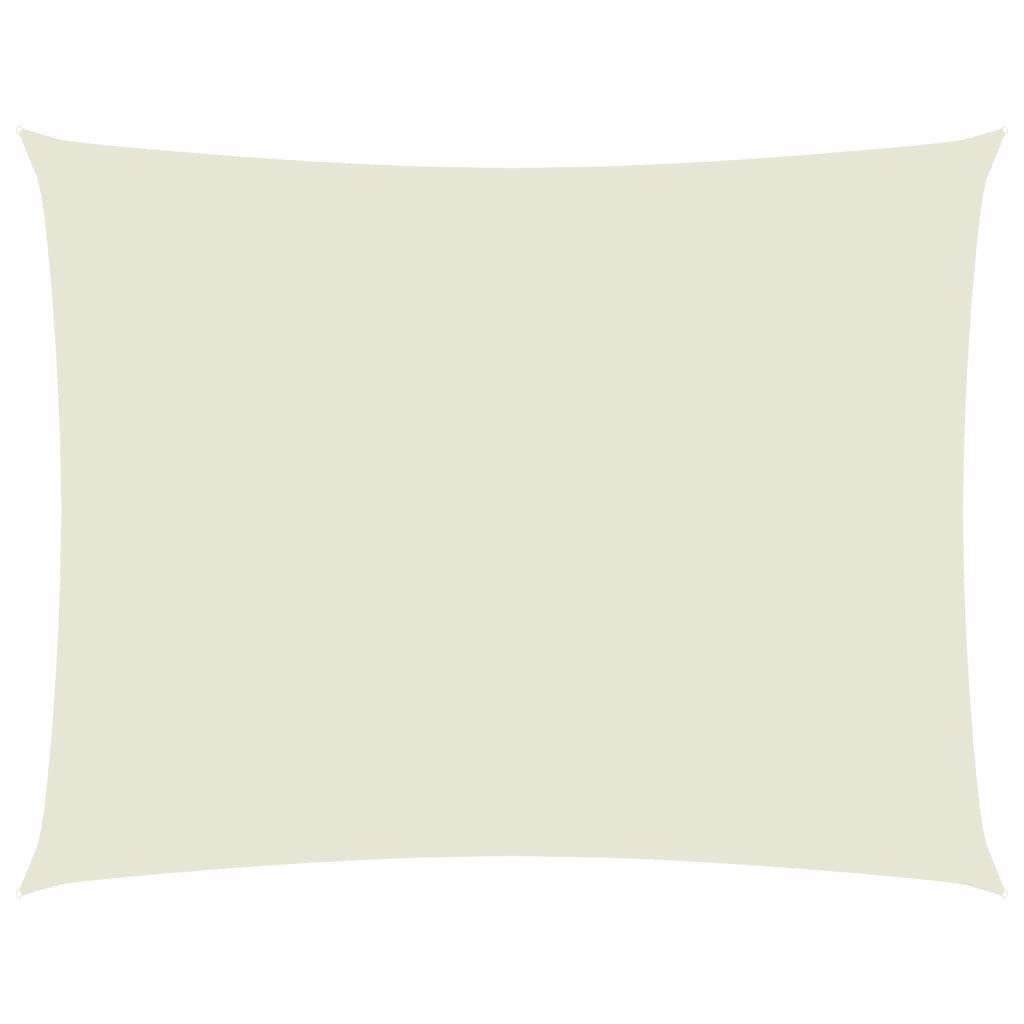 vidaXL Sonnensegel Sonnensegel Oxford-Gewebe Rechteckig 3,5x4,5 m Creme, (1-tlg)