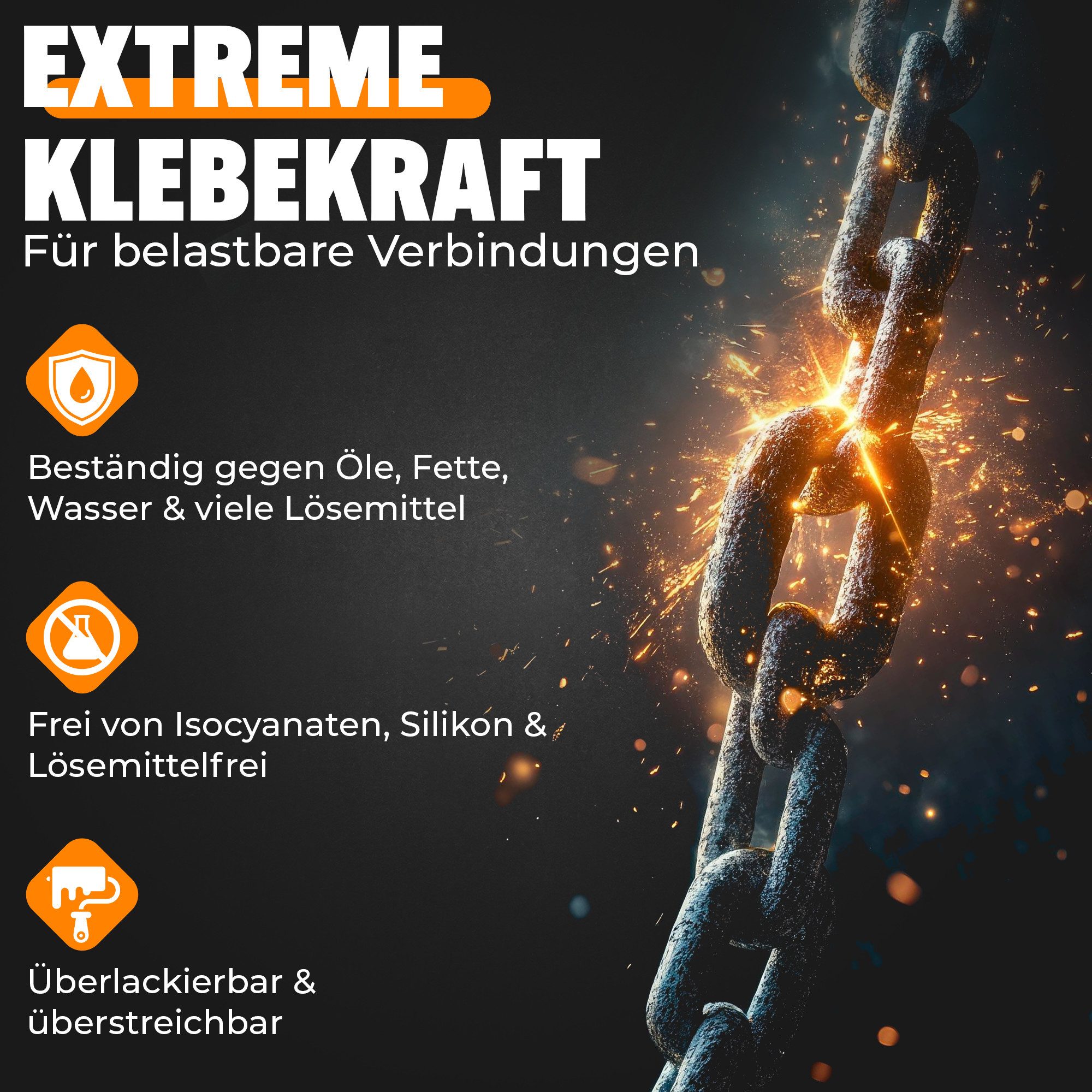 Top2Glue Montagekleber 2K-Kleber Flex Repair 2K MS Polymer, weiß, 35 g mit 4 Mischdüsen – Bild 4 von 5